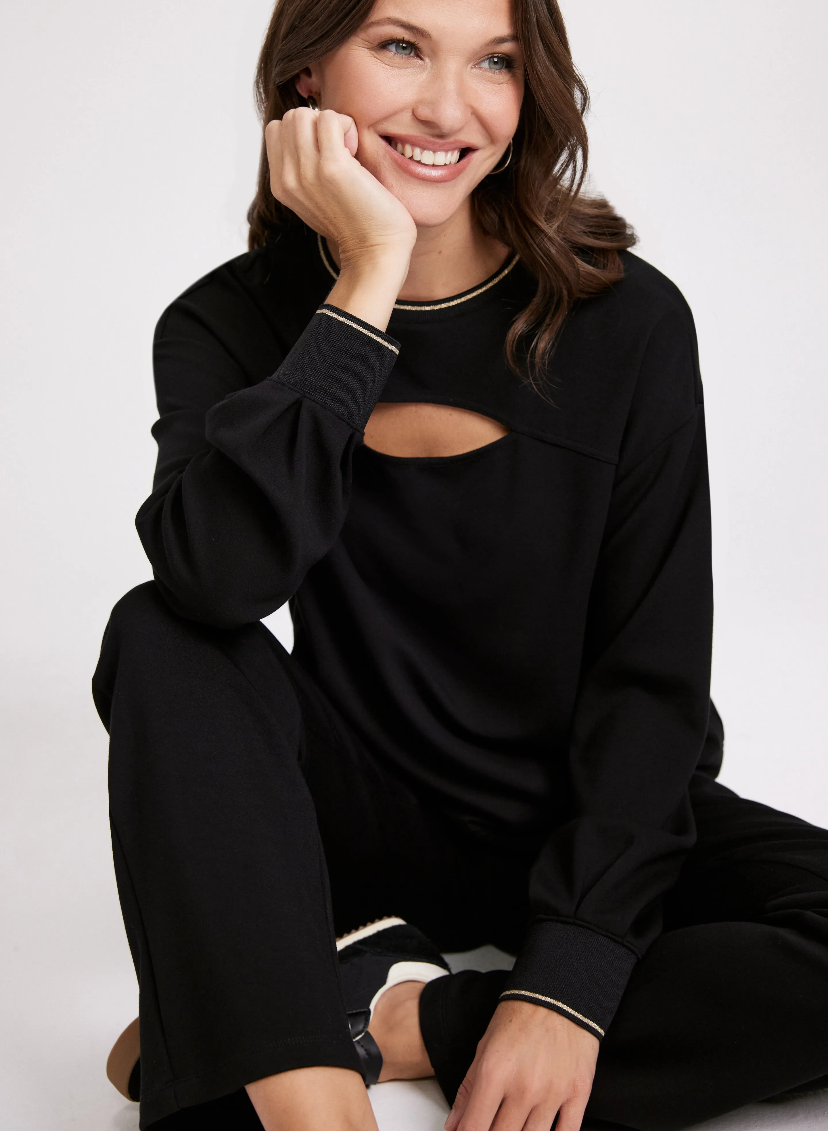 Long Sleeve Cut-Out Top sold by Laura product image thumbnail 5