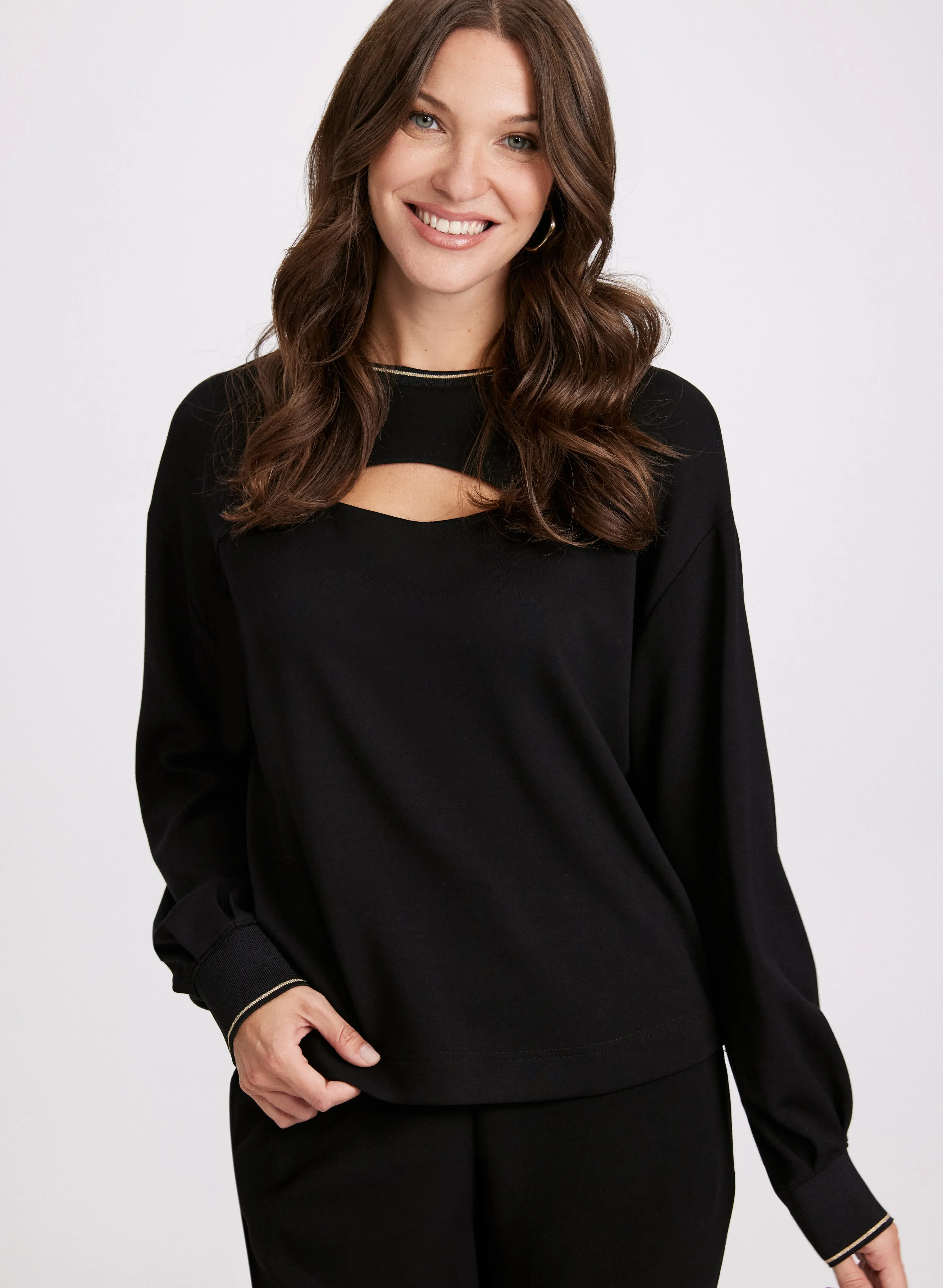 Long Sleeve Cut-Out Top sold by Laura
