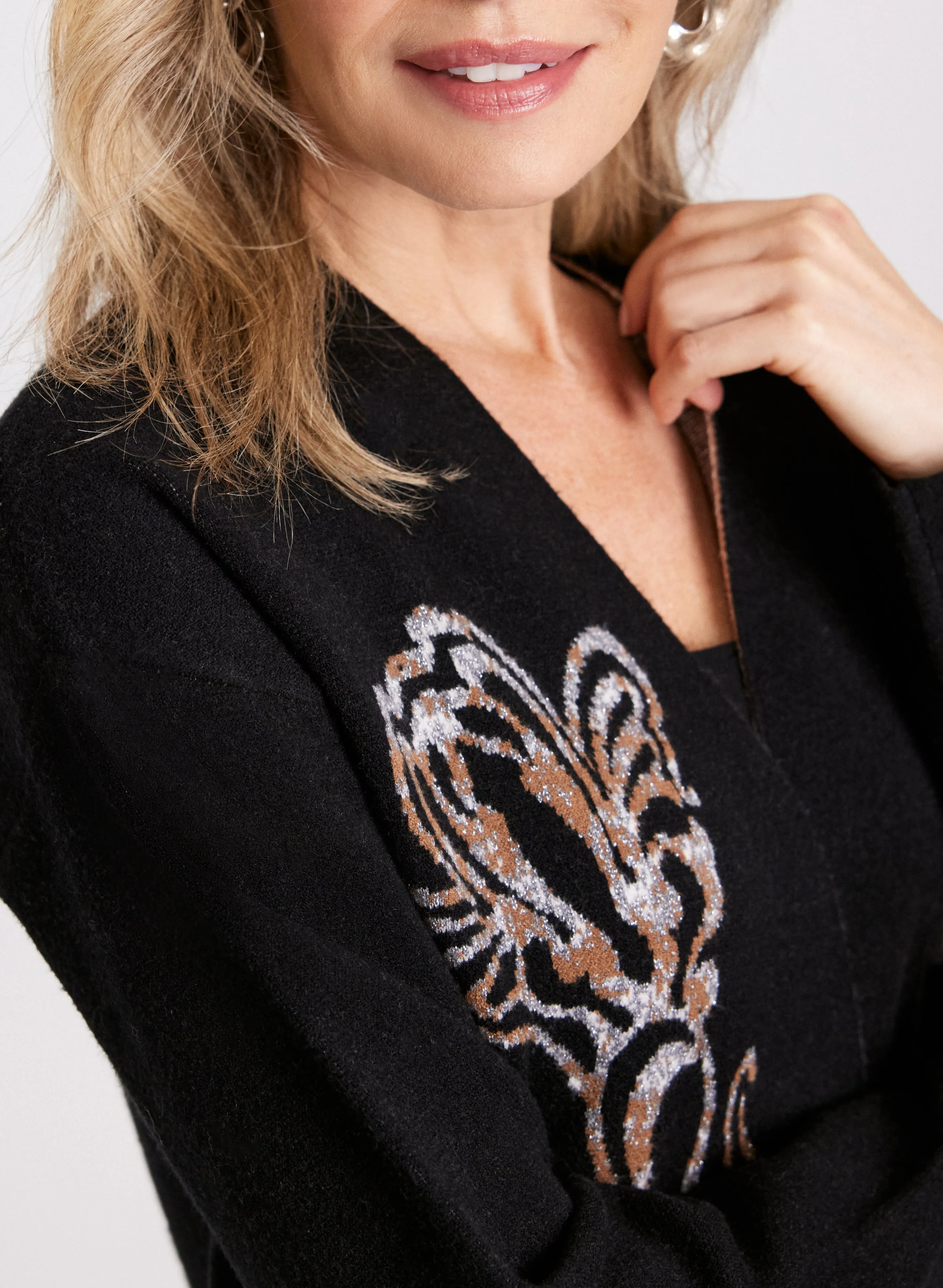 Floral Placement Print Cardigan sold by Laura product image thumbnail 5