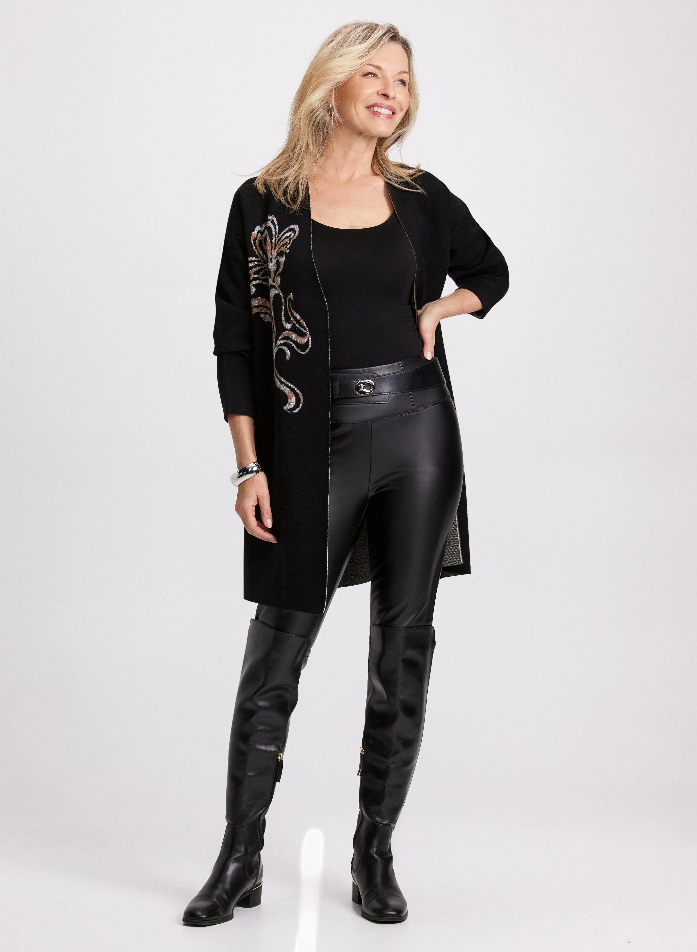 Floral Placement Print Cardigan sold by Laura product image thumbnail 3