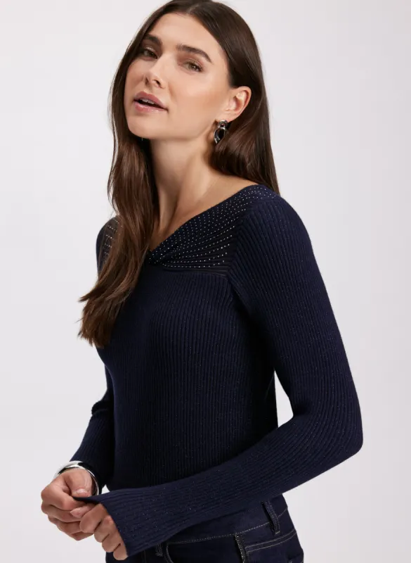 Metallic Knit Sweater sold by Laura