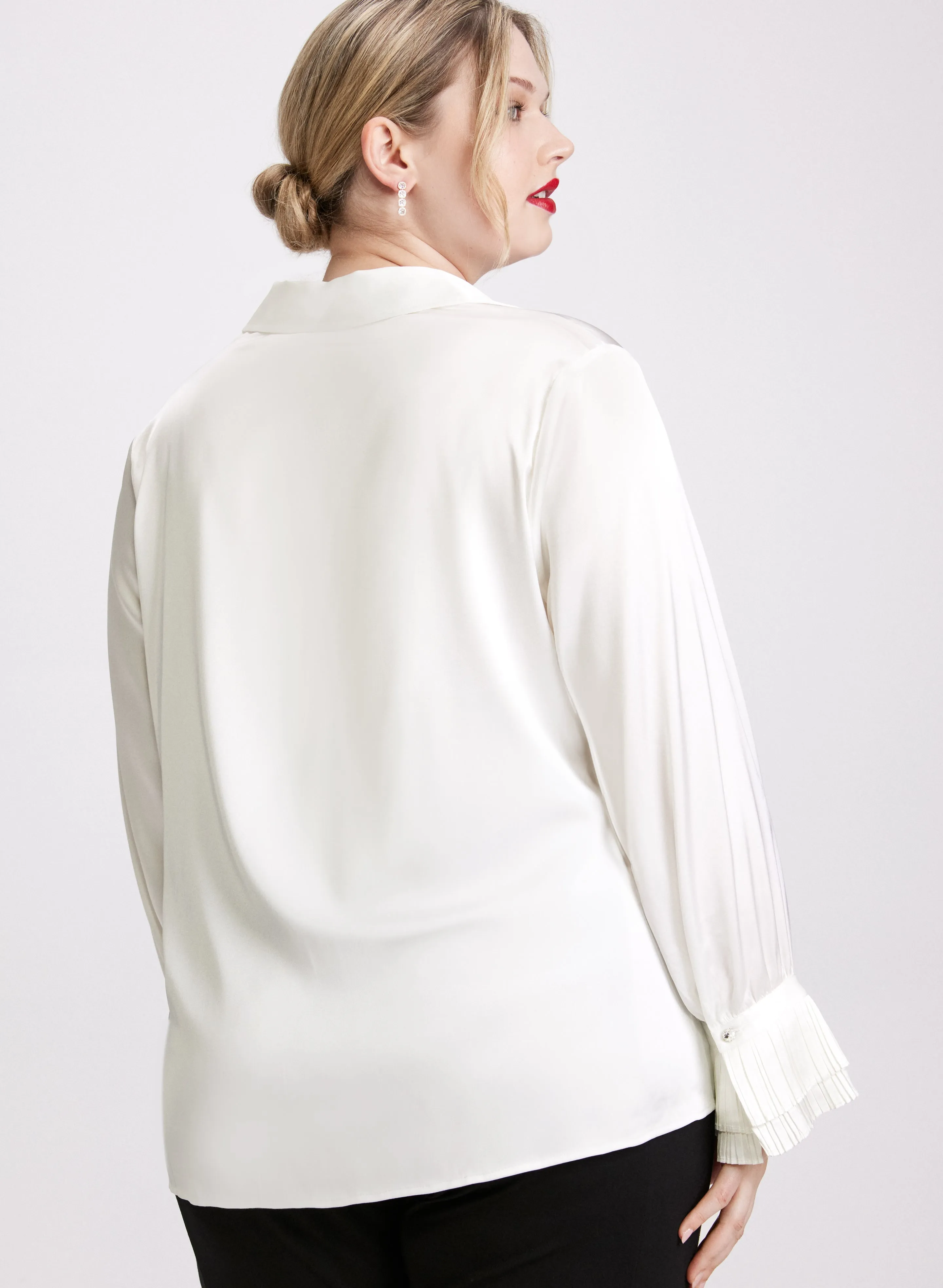 Satin Button-Down Blouse sold by Laura product image thumbnail 4