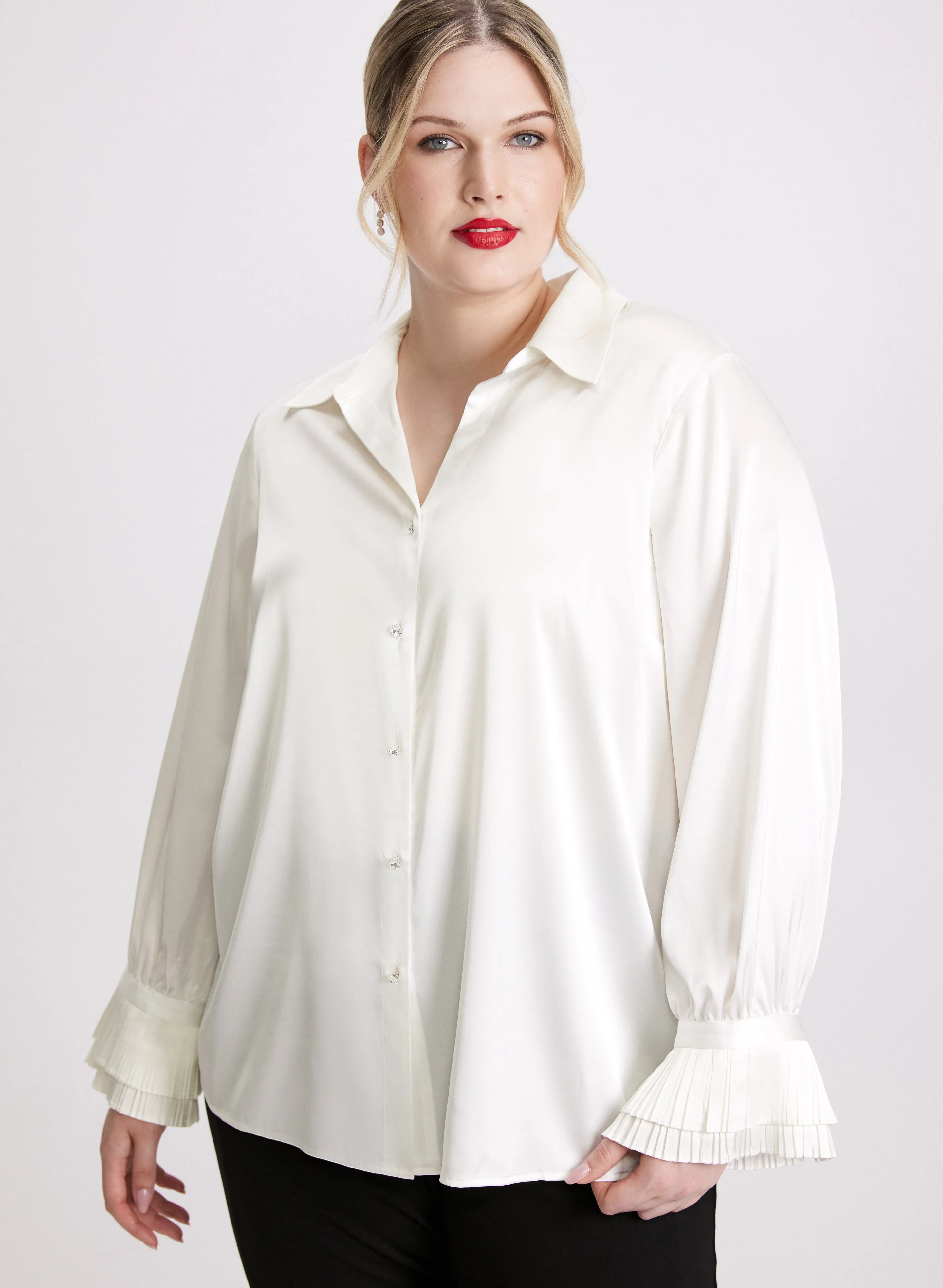 Satin Button-Down Blouse sold by Laura product image thumbnail 5