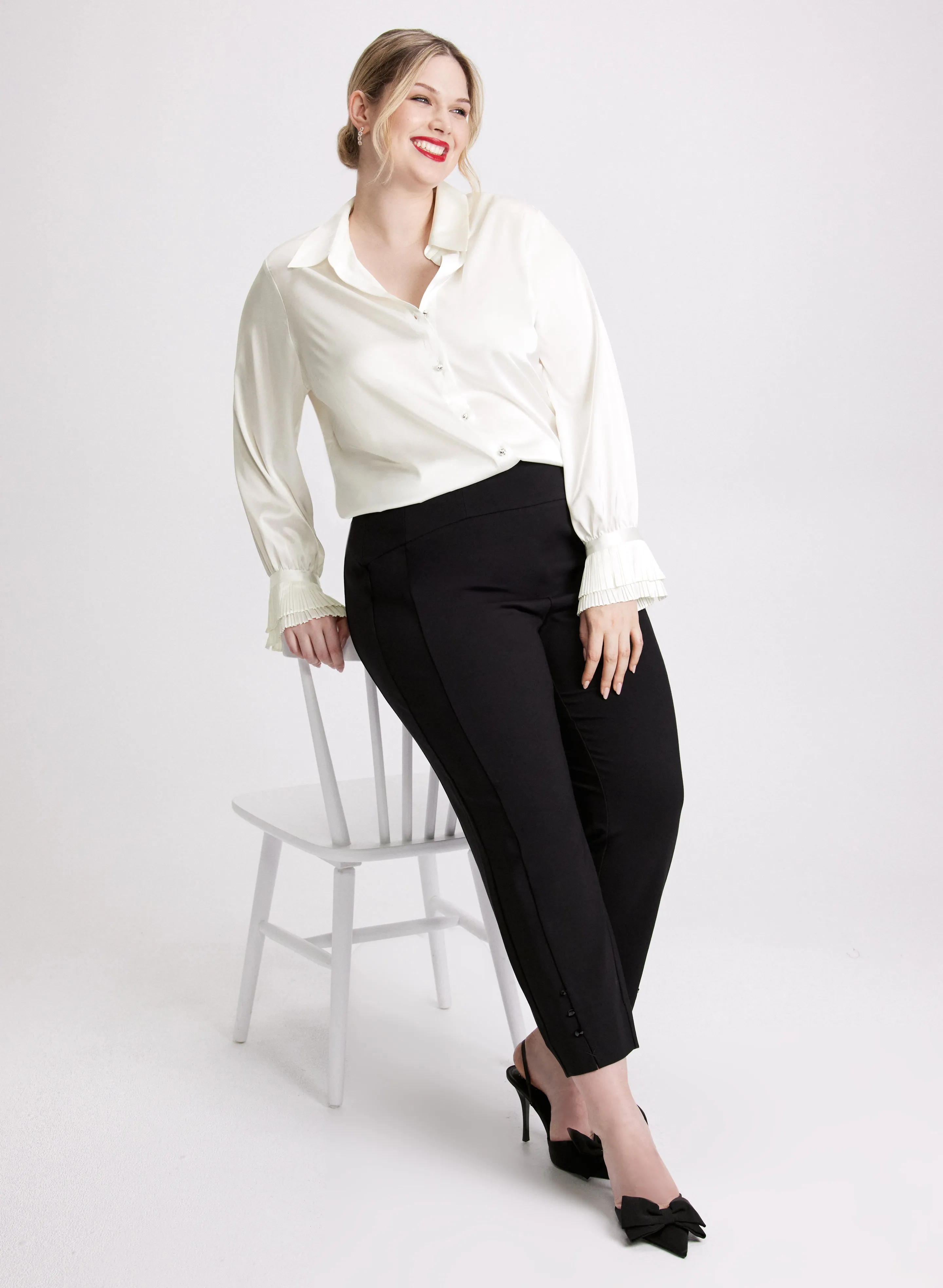 Satin Button-Down Blouse sold by Laura product image thumbnail 3