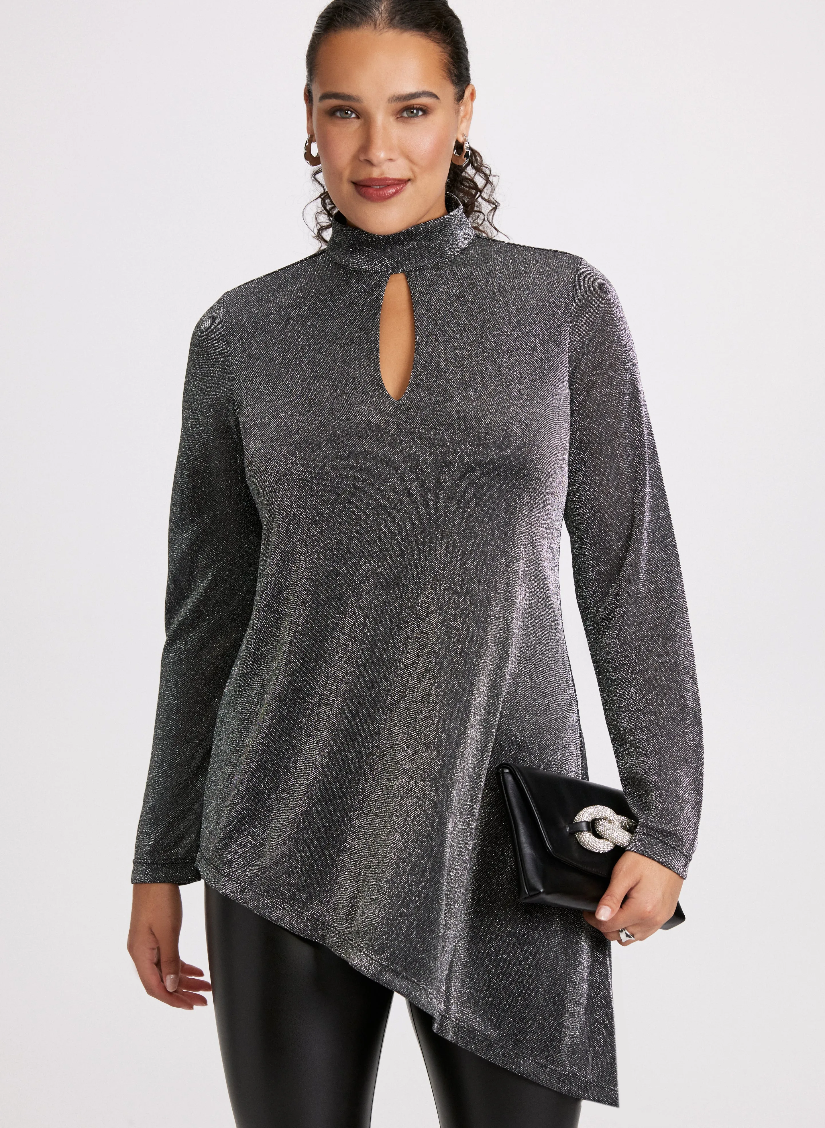 Metallic Asymmetrical Tunic sold by Laura