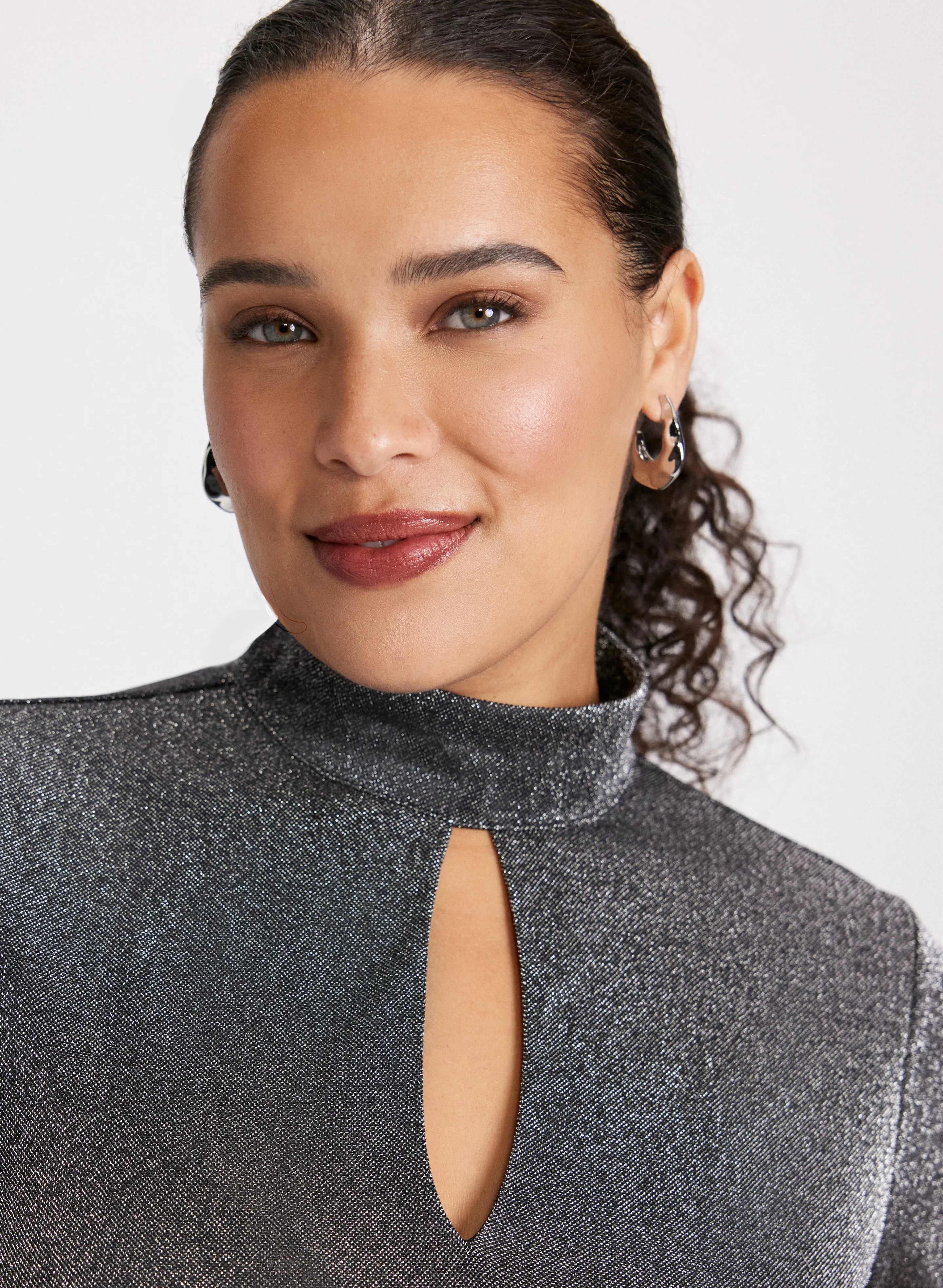 Metallic Asymmetrical Tunic sold by Laura product image thumbnail 5