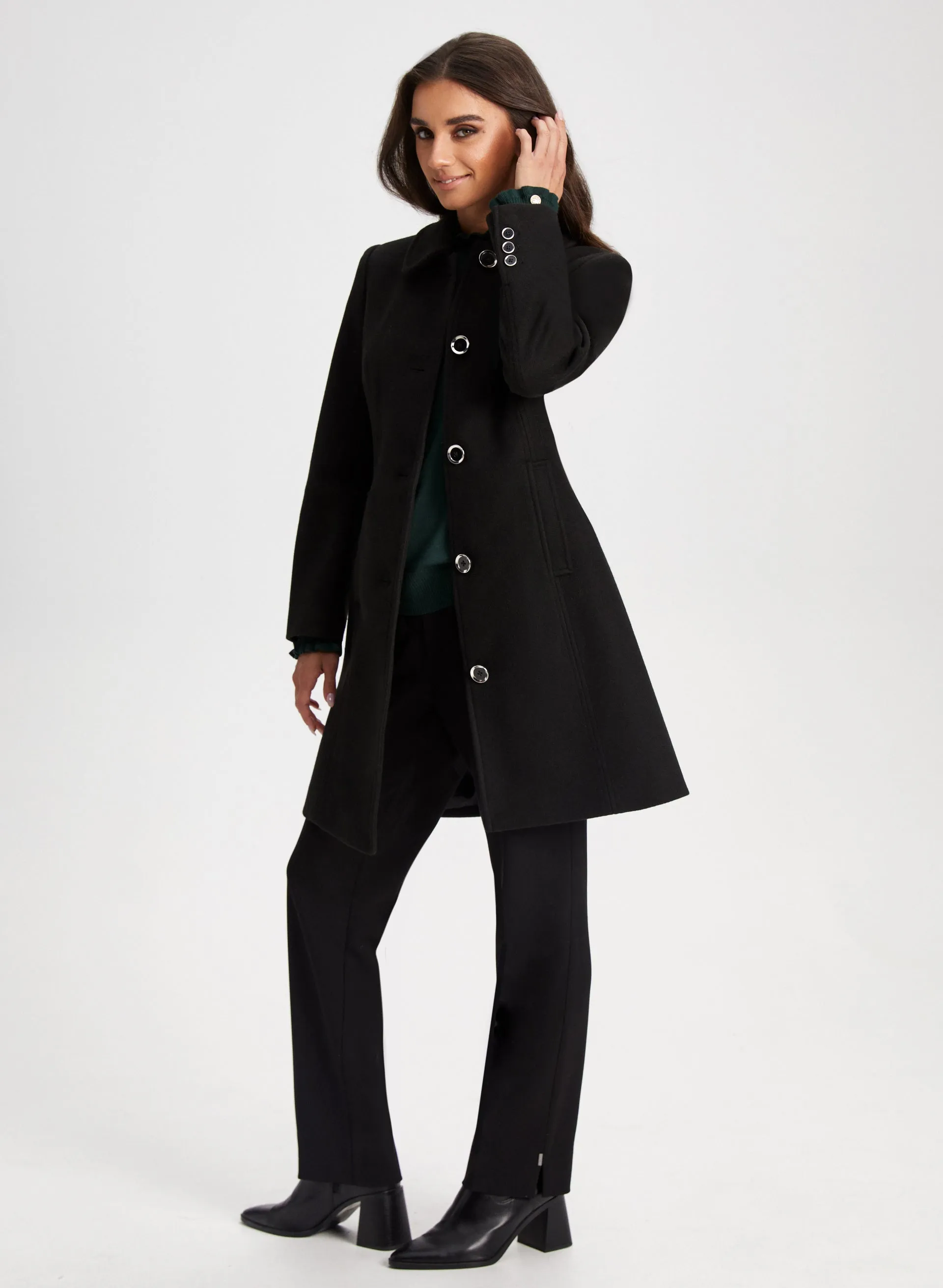Club Collar Wool Blend Coat sold by Laura product image thumbnail 2