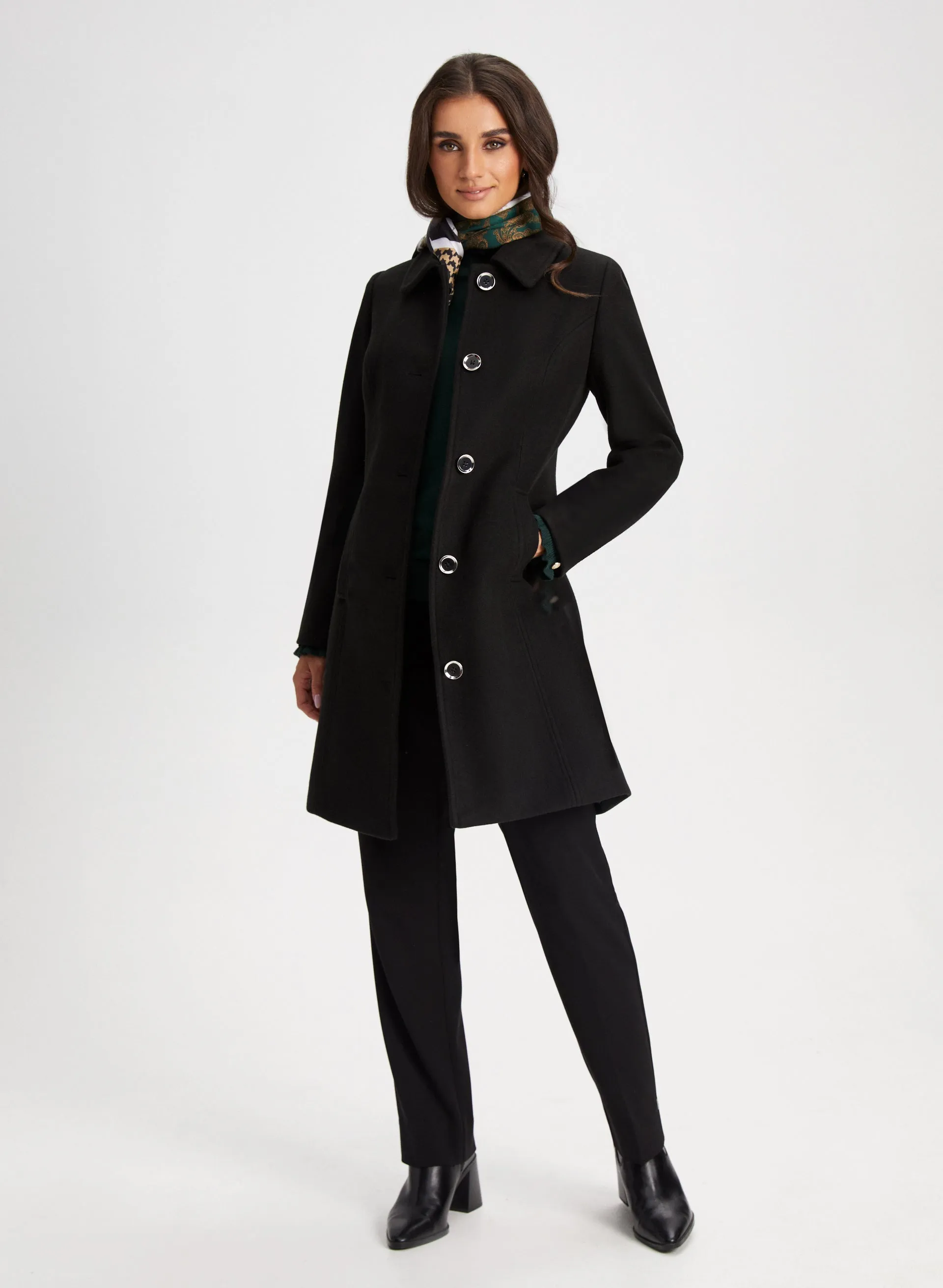 Club Collar Wool Blend Coat sold by Laura product image thumbnail 3