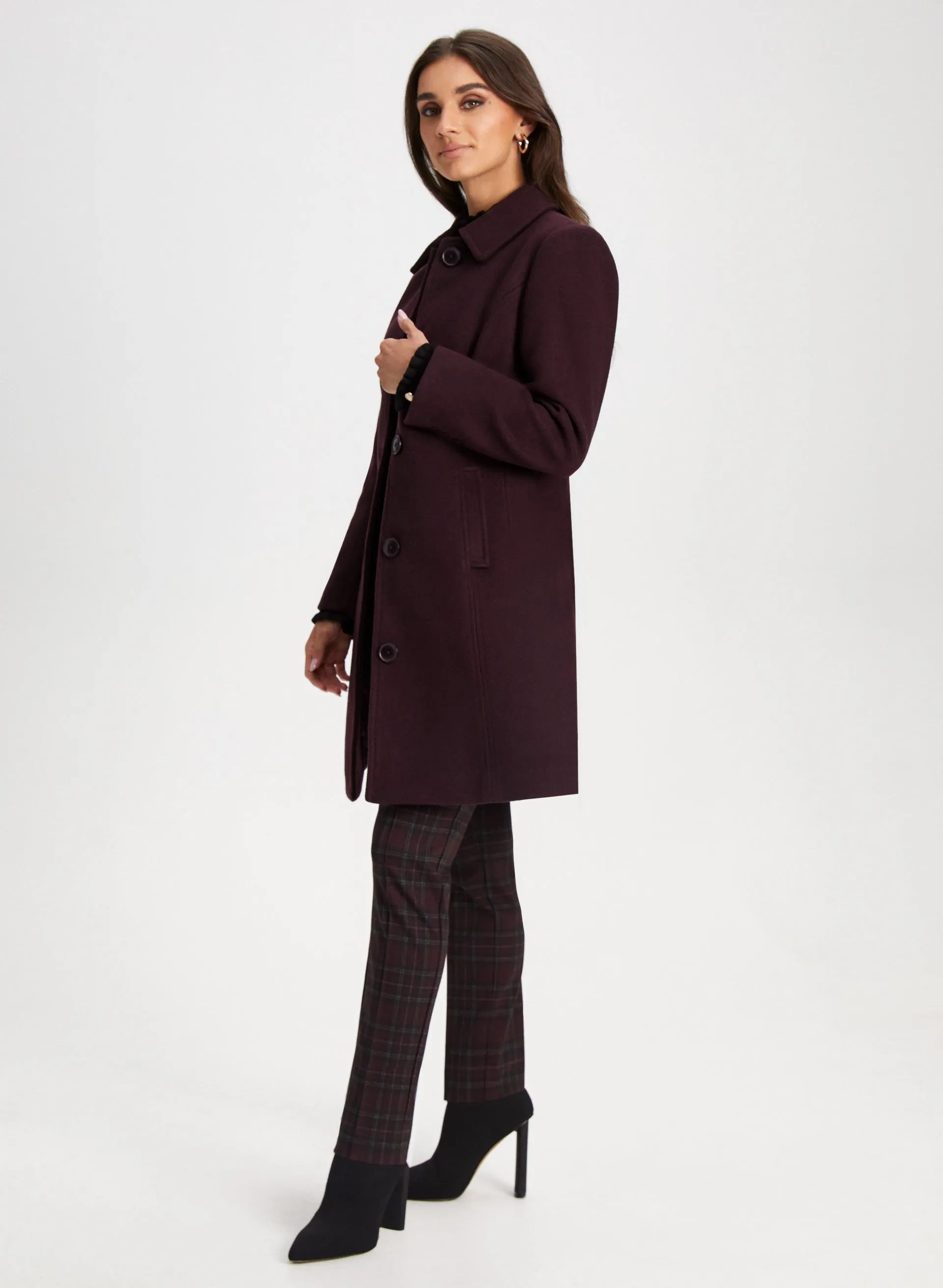 Club Collar Wool Blend Coat sold by Laura product image thumbnail 4