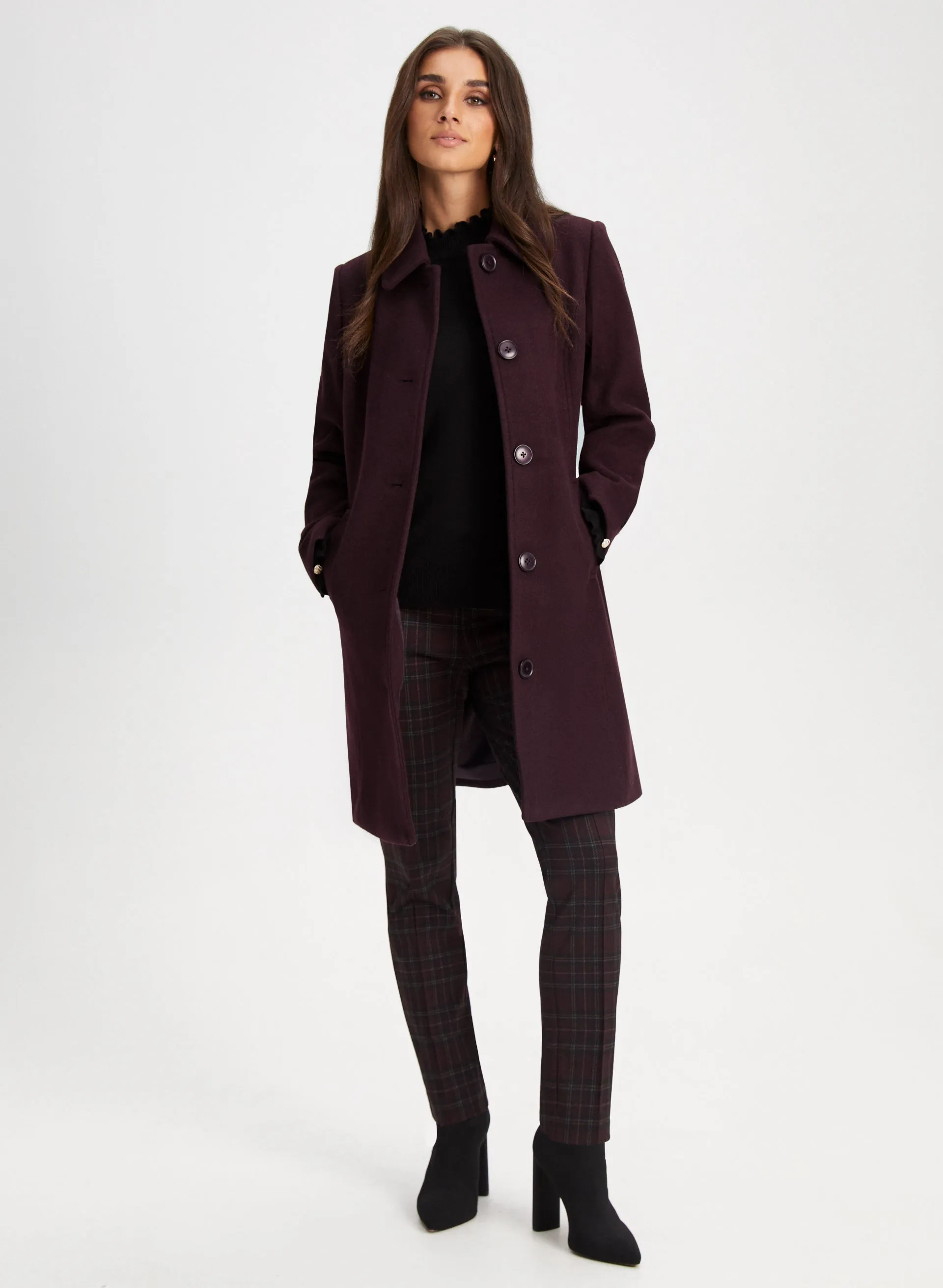 Club Collar Wool Blend Coat sold by Laura product image thumbnail 2