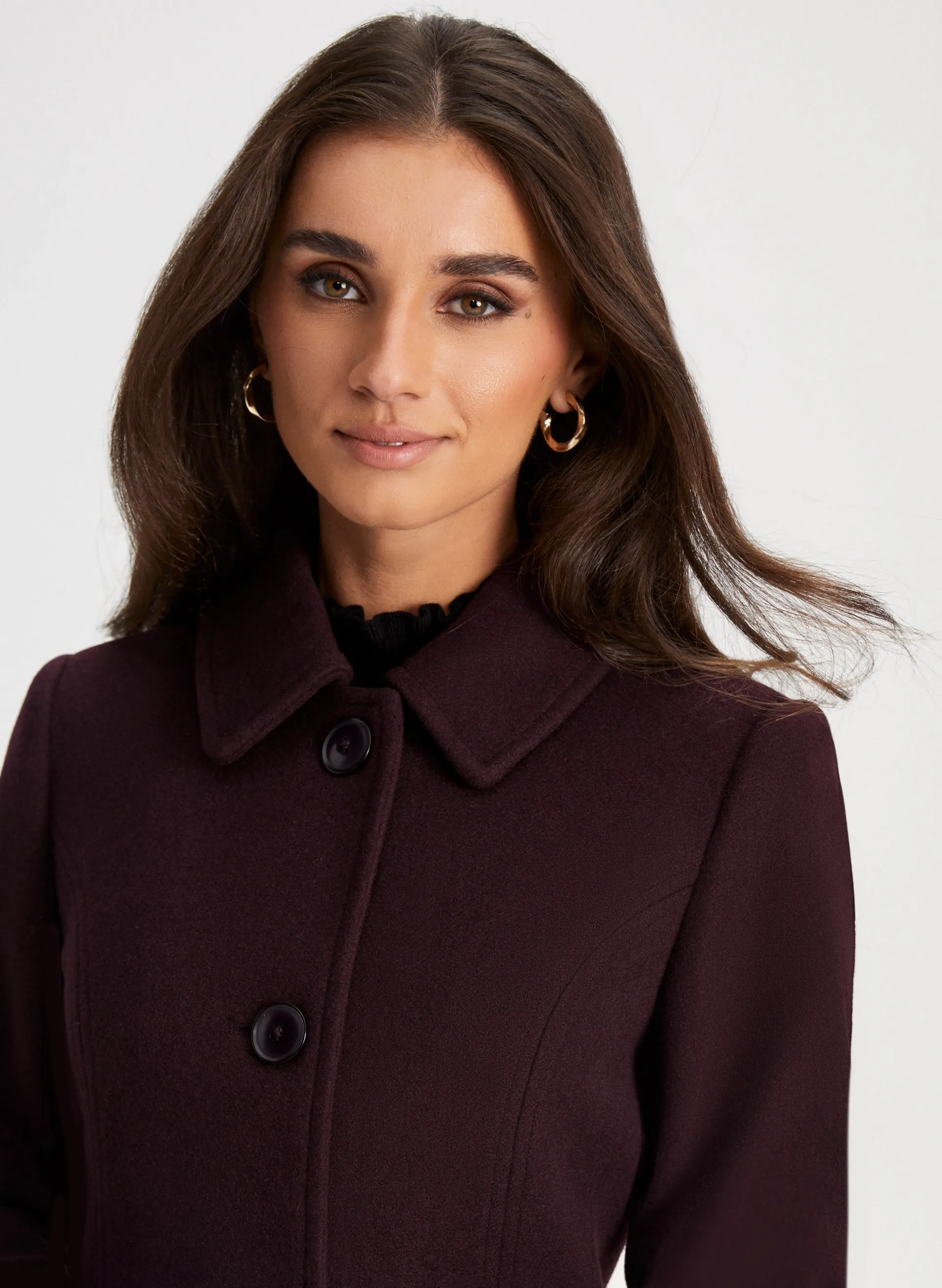 Club Collar Wool Blend Coat sold by Laura product image thumbnail 3