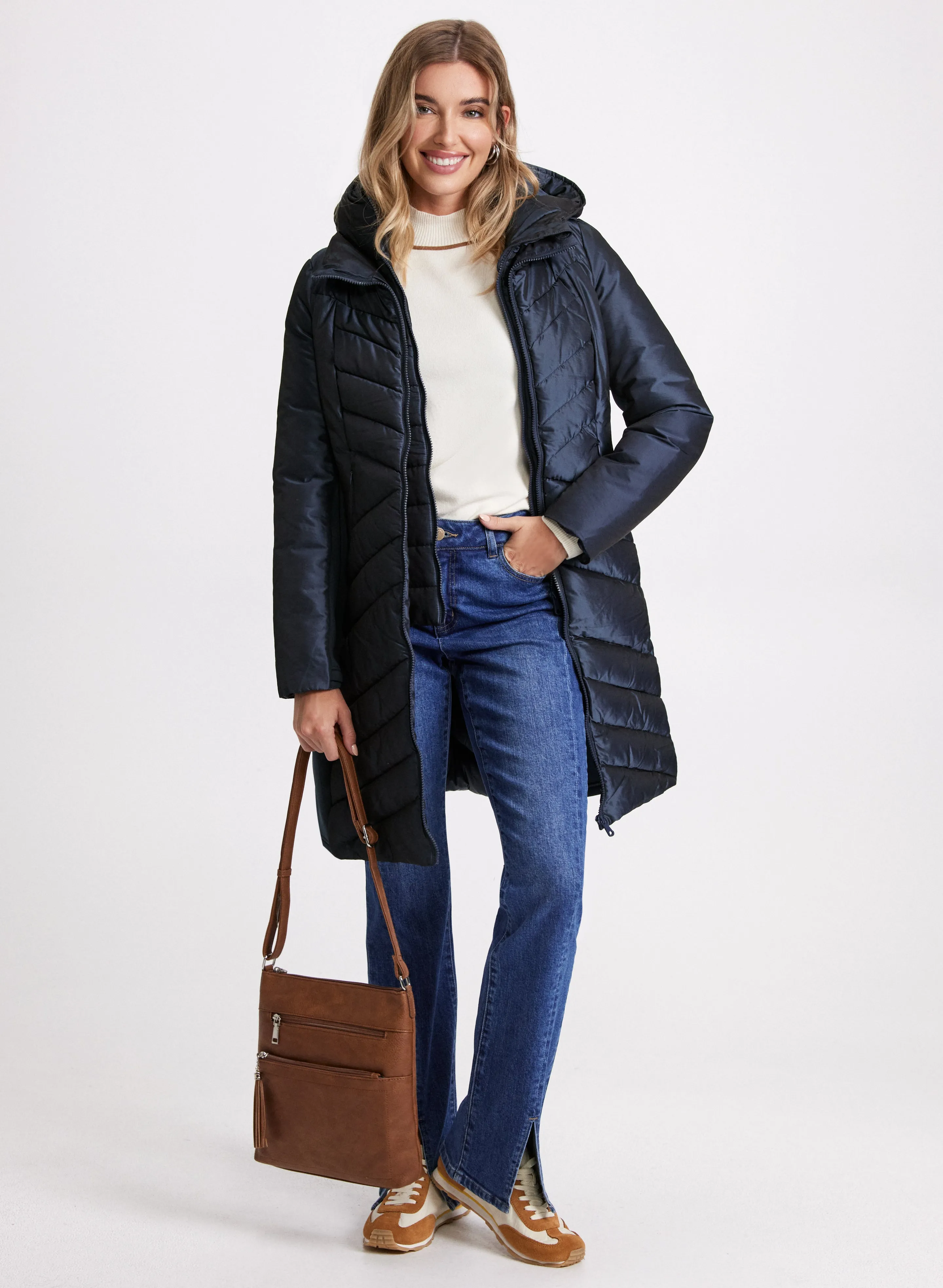 Hooded Iridescent Puffer Coat sold by Laura product image thumbnail 2