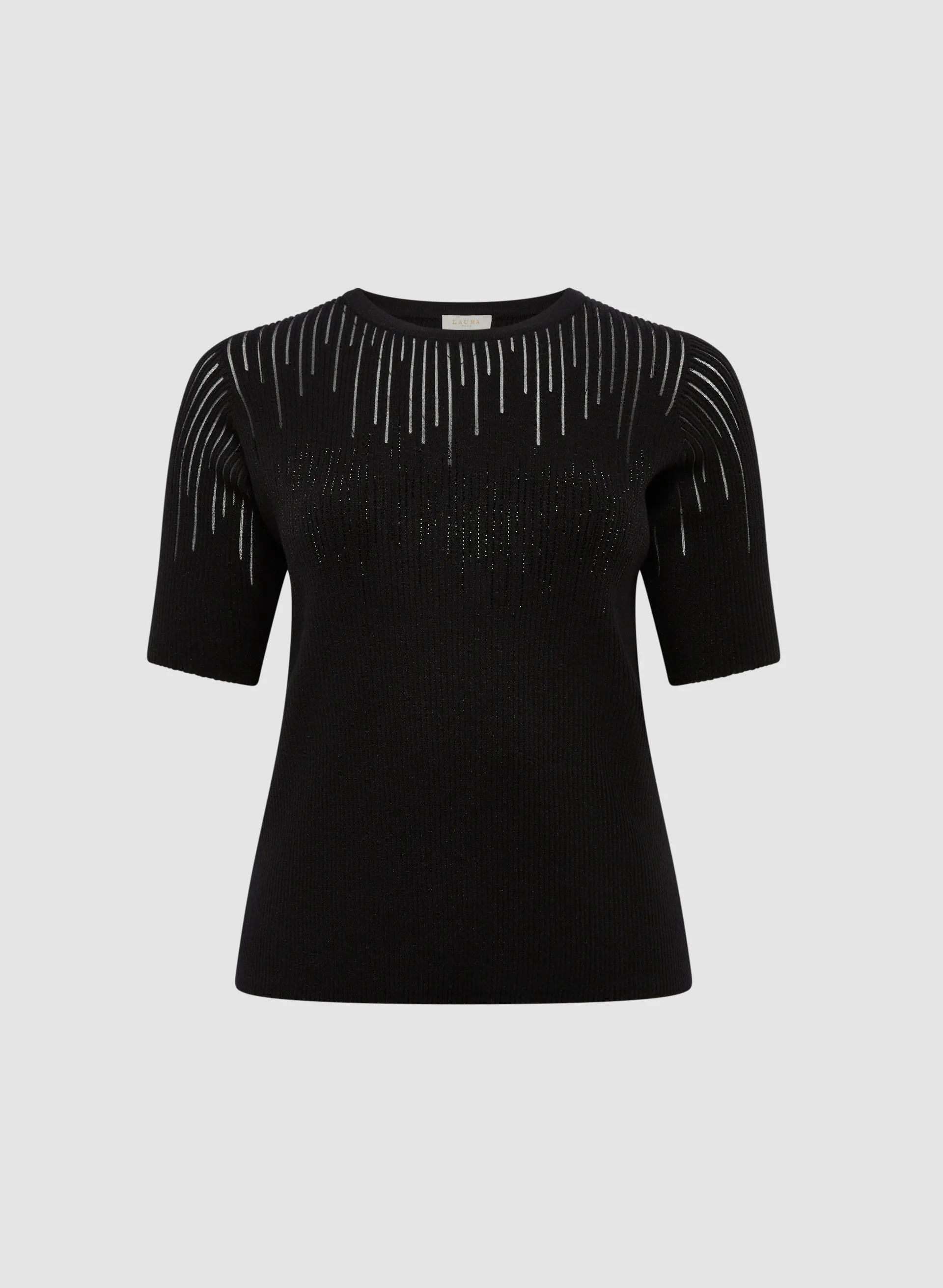 Linear Rhinestone Motif Sweater sold by Laura product image thumbnail 5