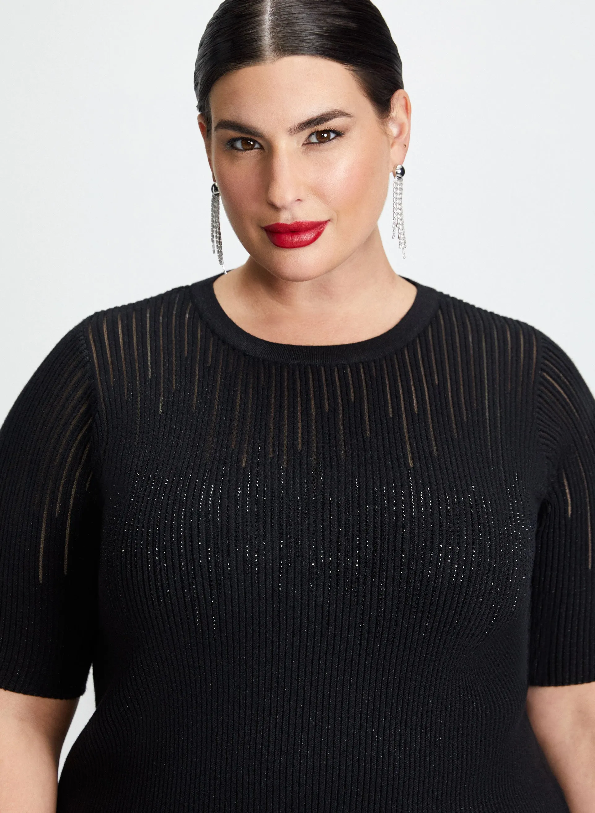 Linear Rhinestone Motif Sweater sold by Laura product image thumbnail 2