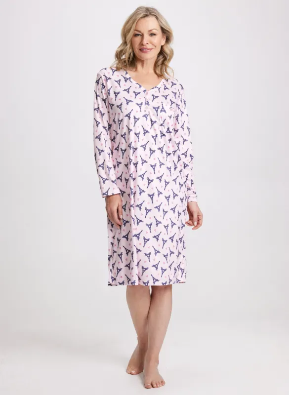 Long Sleeve Paris Nightgown sold by Laura