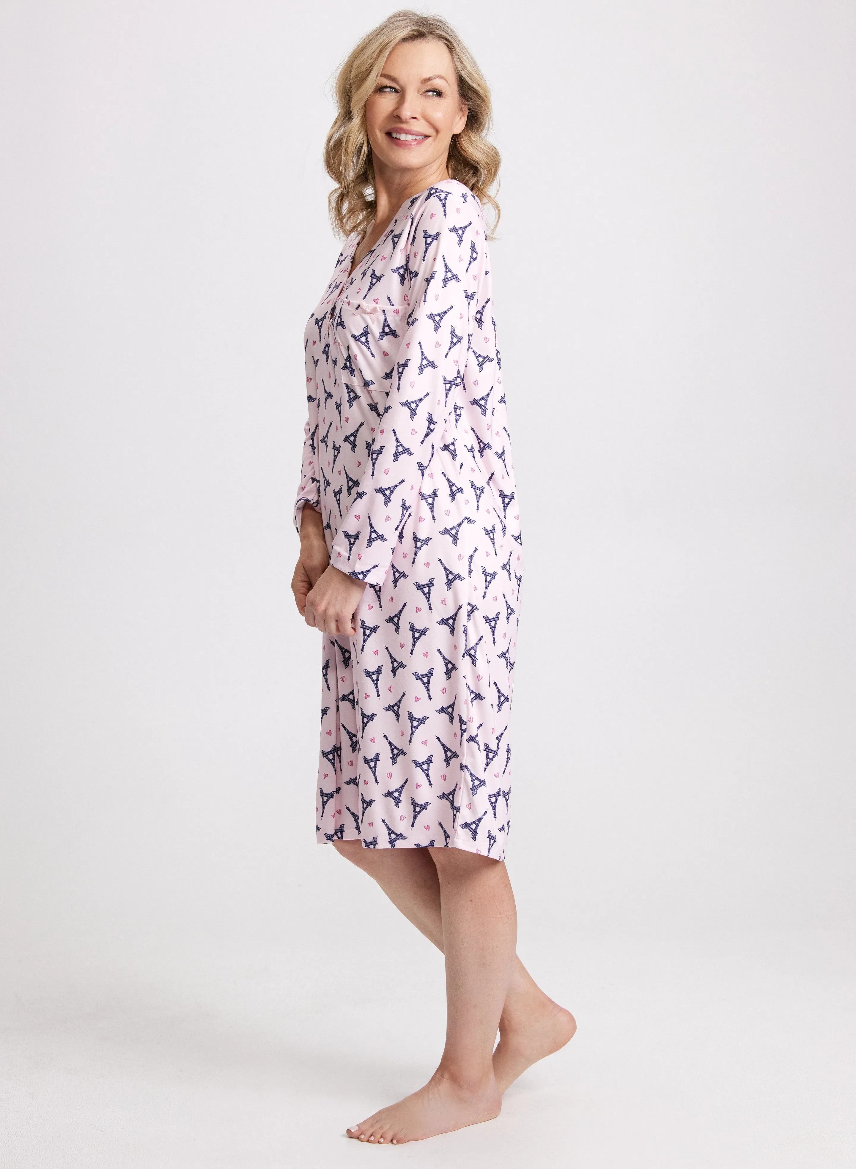 Long Sleeve Paris Nightgown sold by Laura product image thumbnail 3