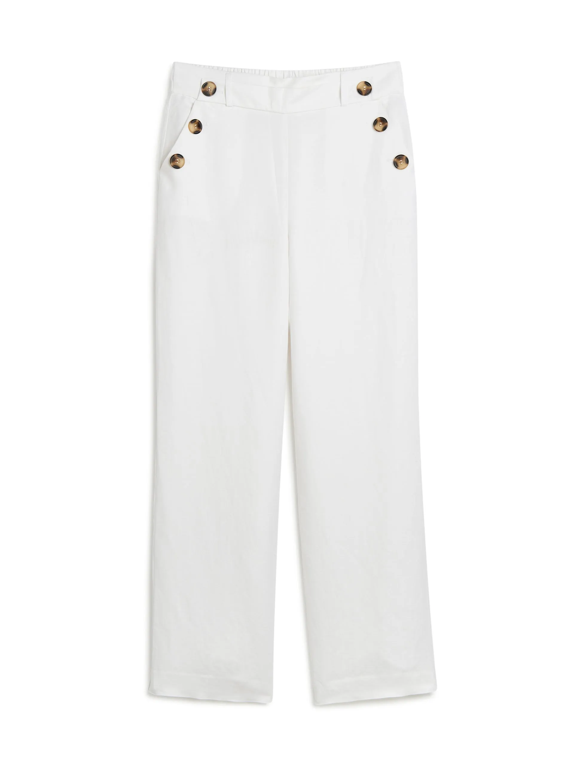 Button Detail Linen-Blend Pants sold by Laura product image thumbnail 2