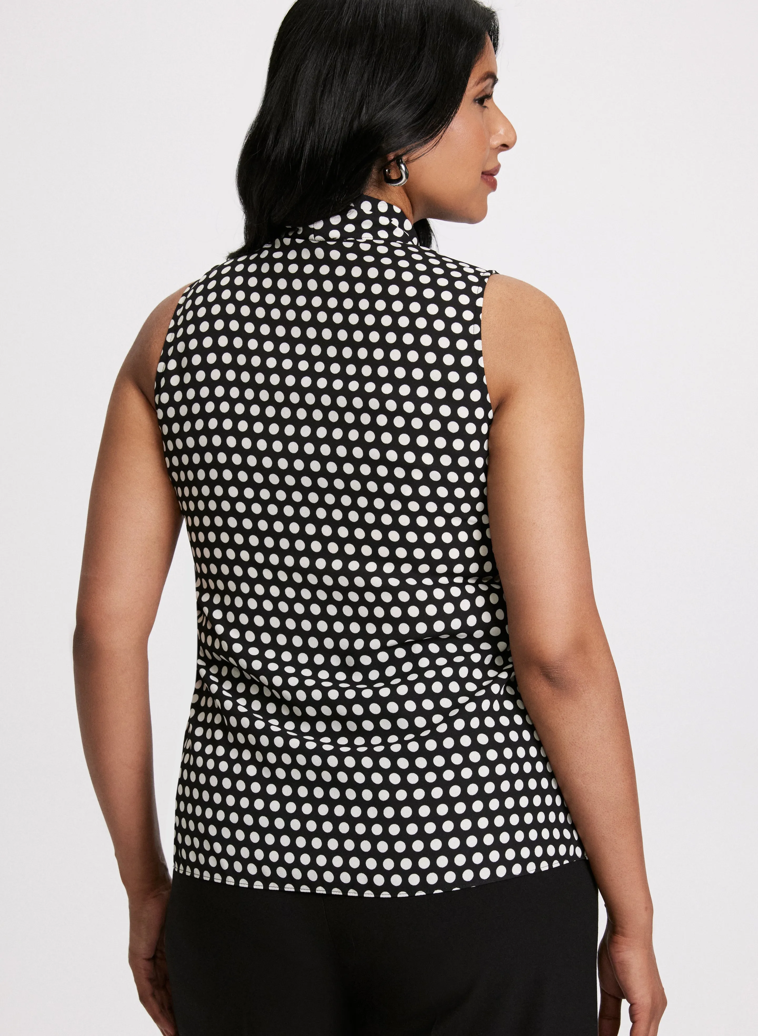 Polka Dot Print Sleeveless Blouse sold by Laura product image thumbnail 4