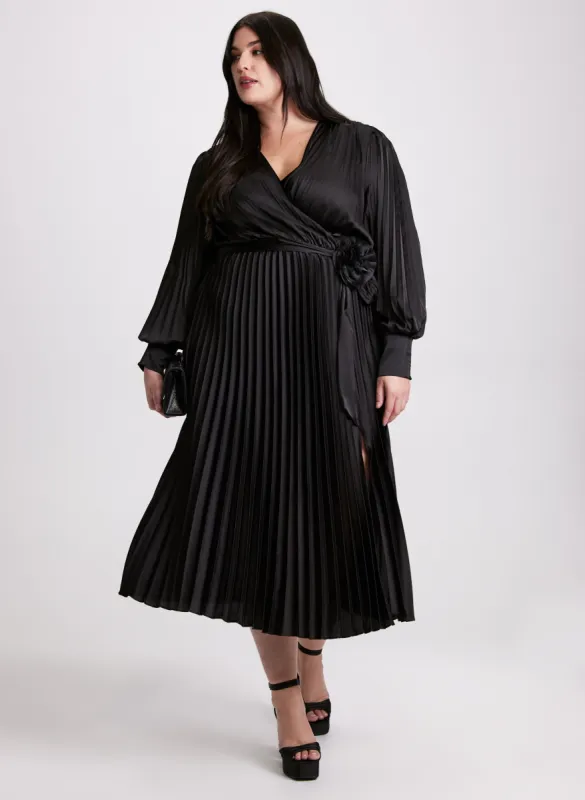 Joseph Ribkoff - Pleated Satin Dress sold by Laura