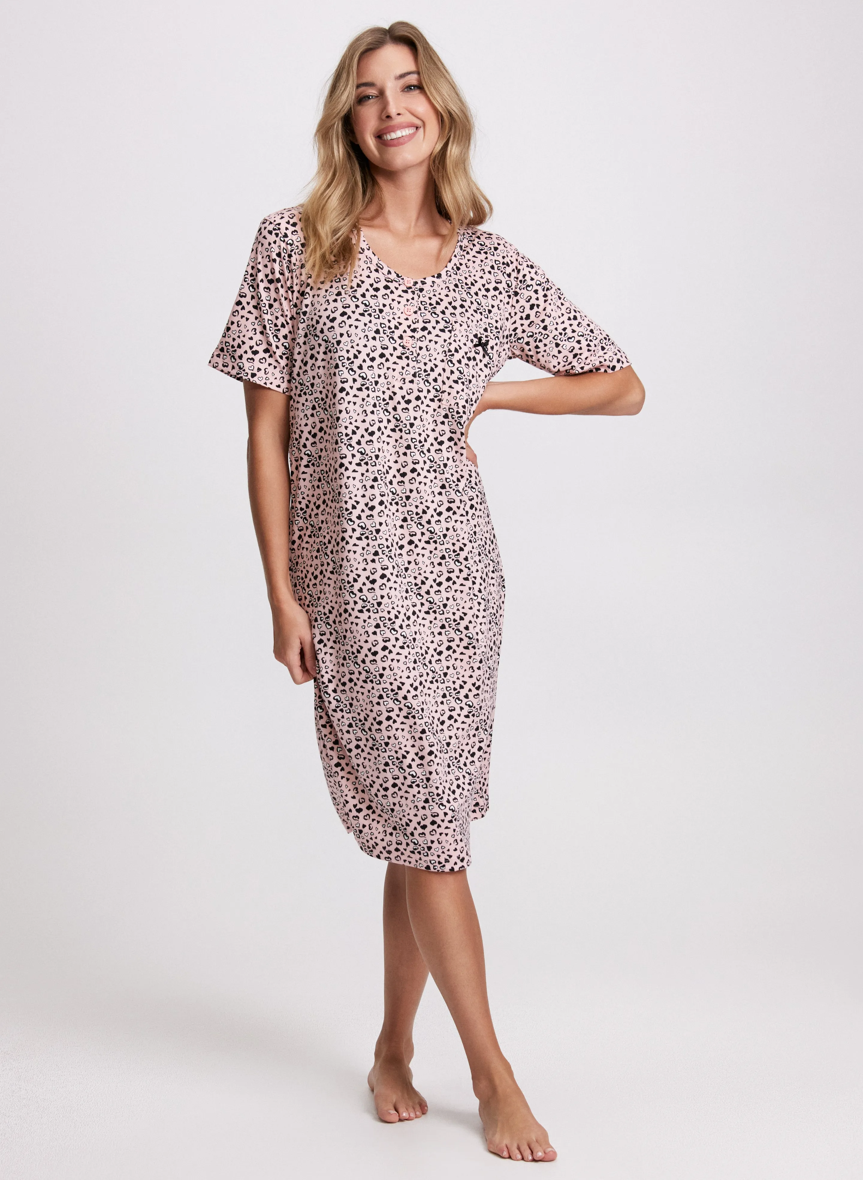 Heart Print Nightgown sold by Laura product image thumbnail 2