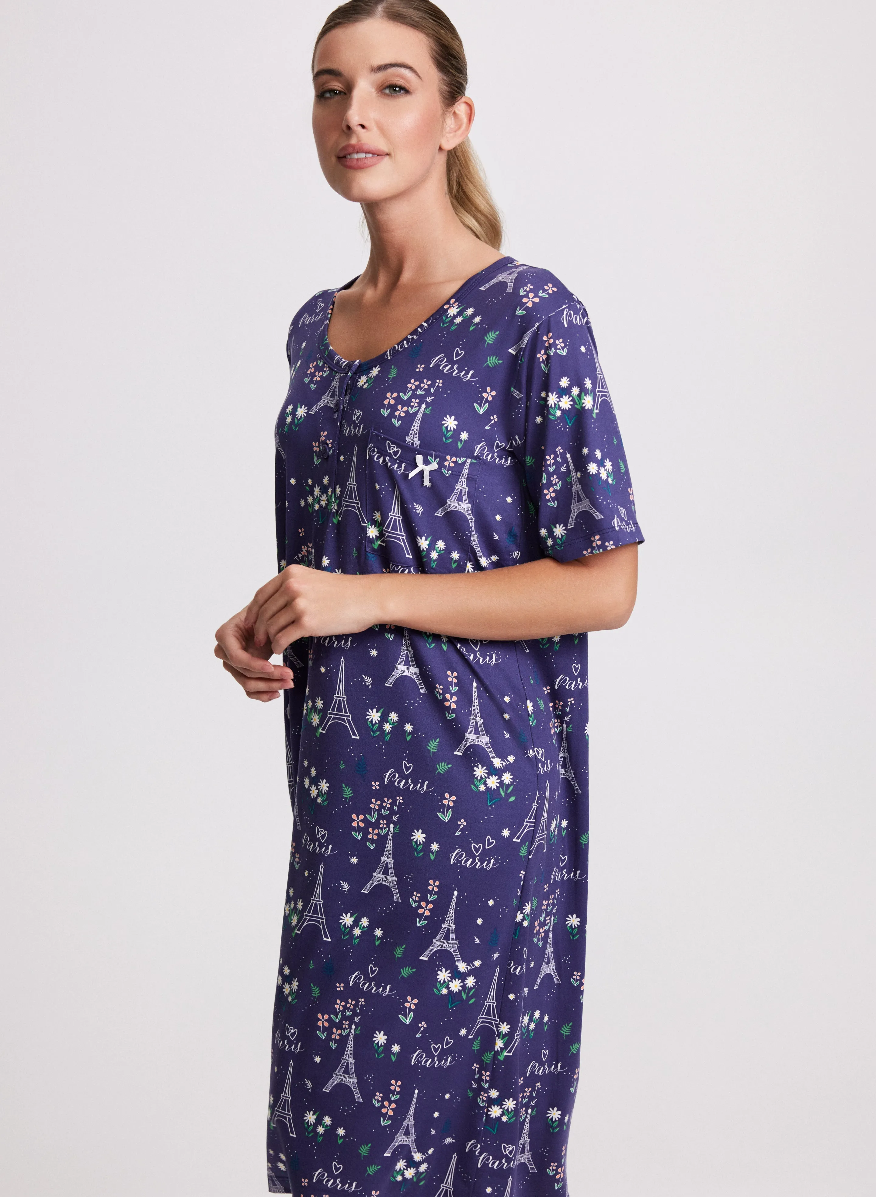 Paris Print Nightgown sold by Laura product image thumbnail 4