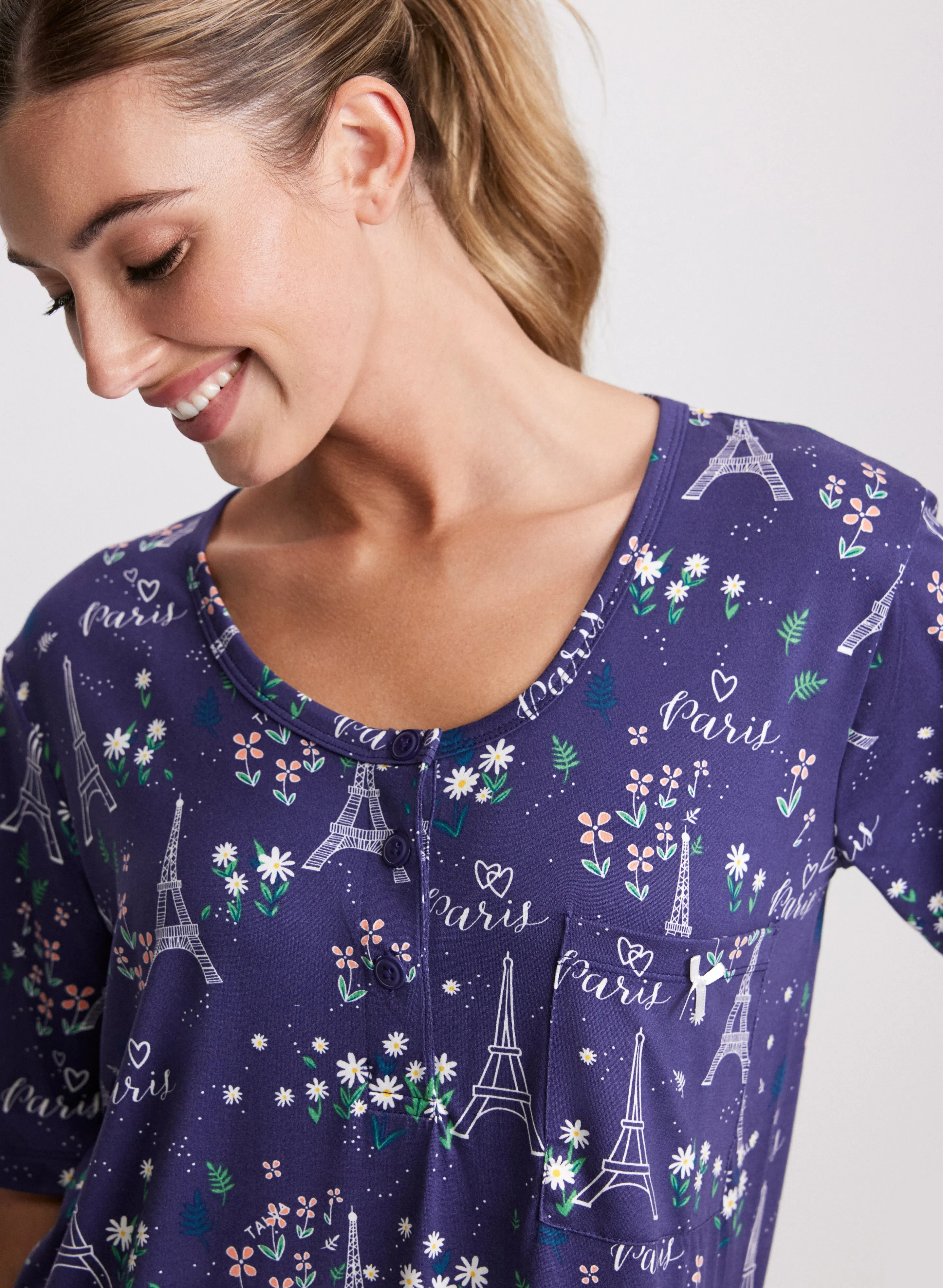 Paris Print Nightgown sold by Laura product image thumbnail 5