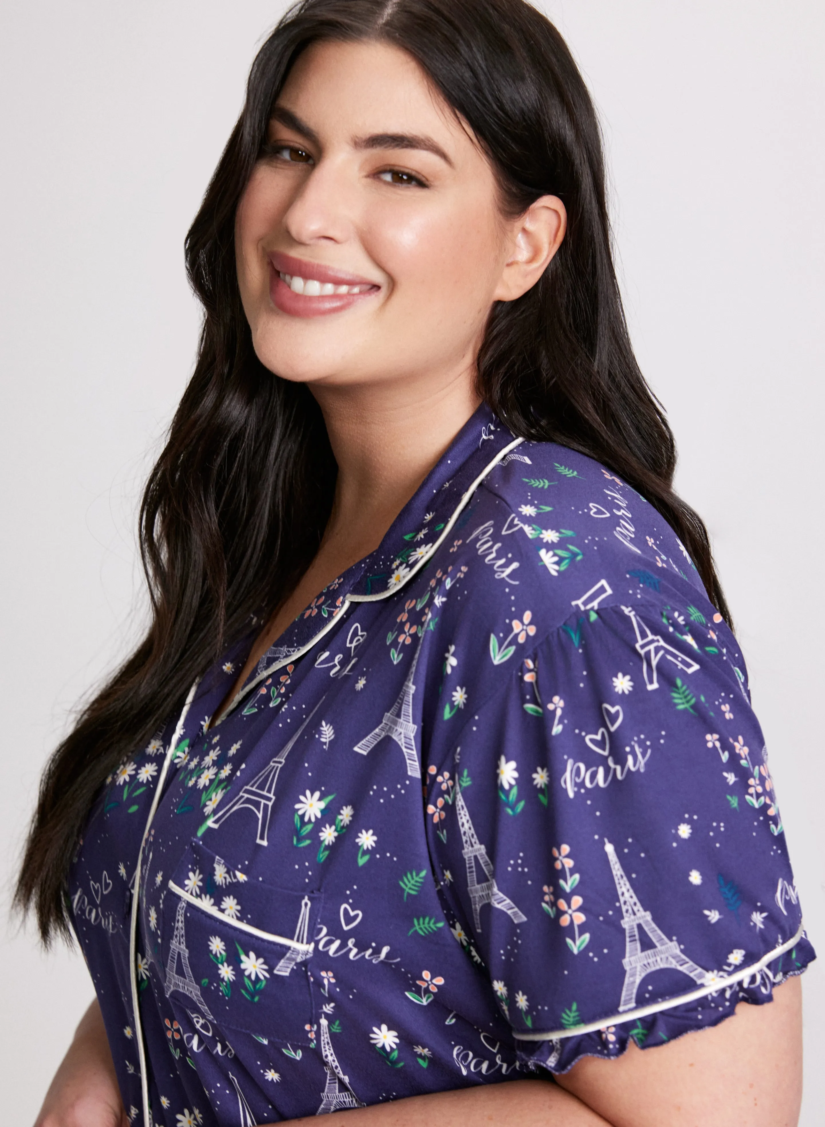 Eiffel Tower Print Pyjama Set sold by Laura product image thumbnail 4