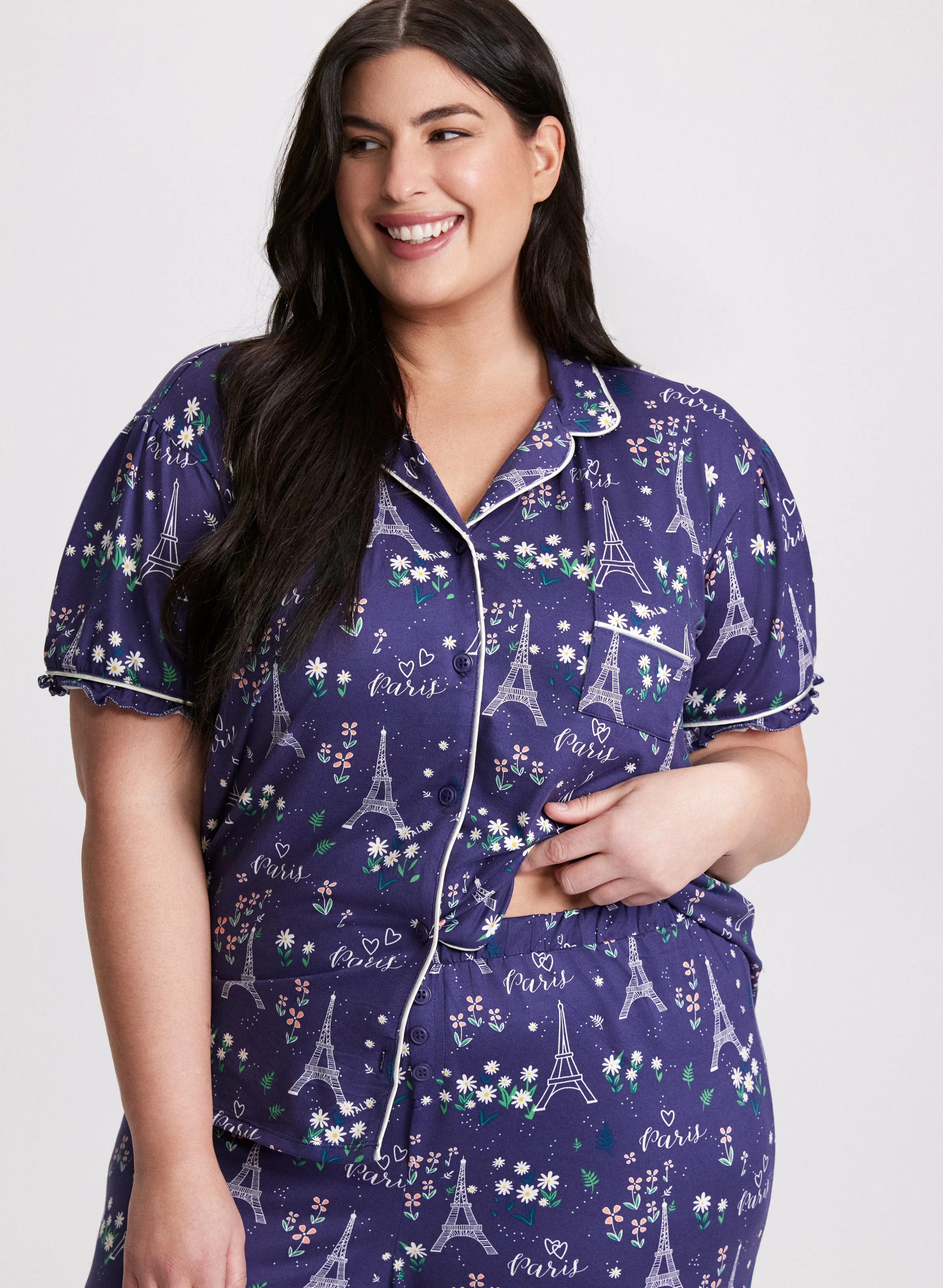 Eiffel Tower Print Pyjama Set sold by Laura product image thumbnail 5