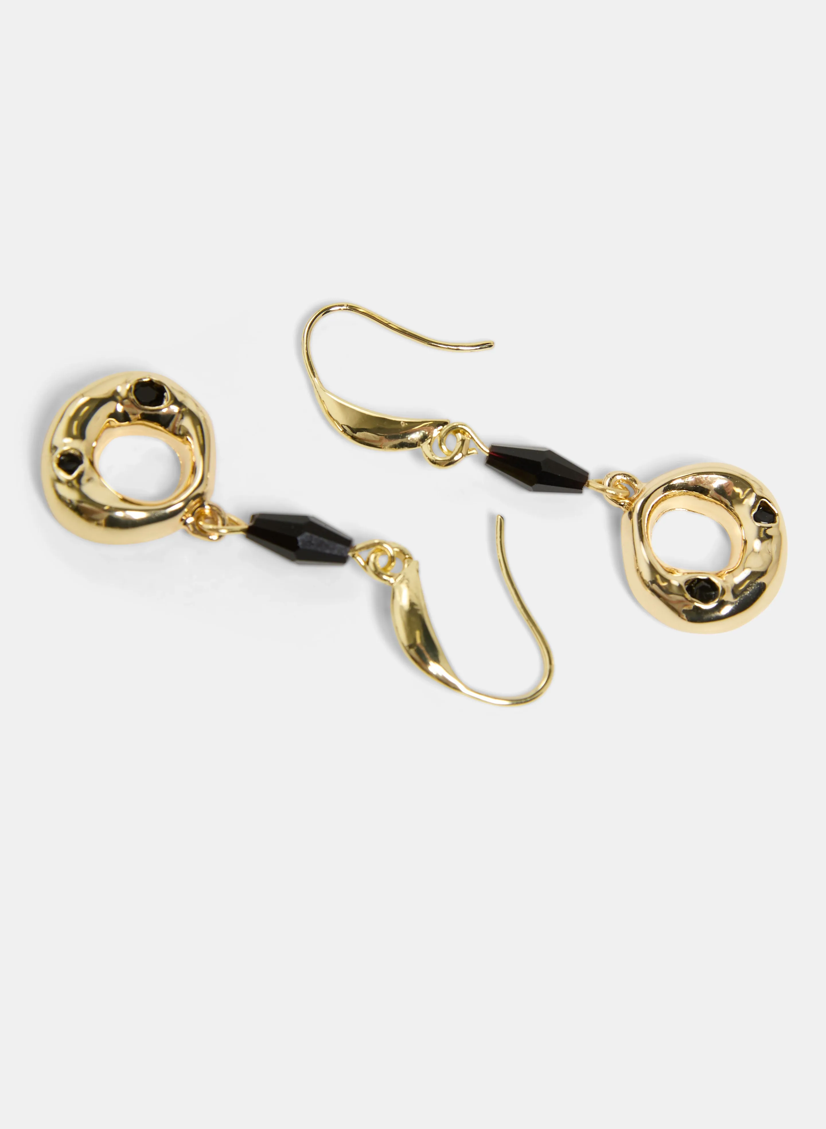 Stone & Misshaped Circle Drop Earrings sold by Laura product image thumbnail 2