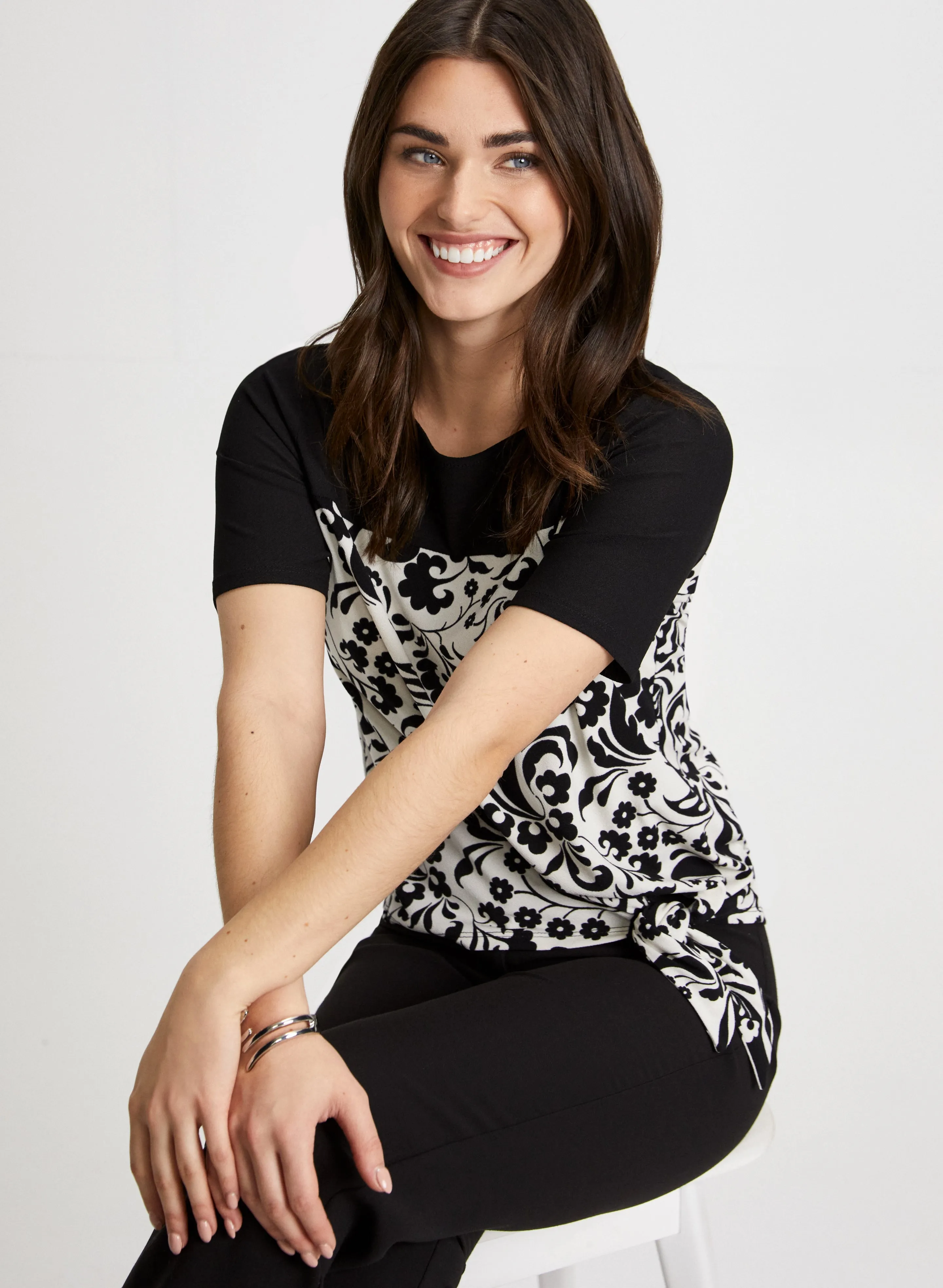 Tie Detail Floral Print Top sold by Laura product image thumbnail 5