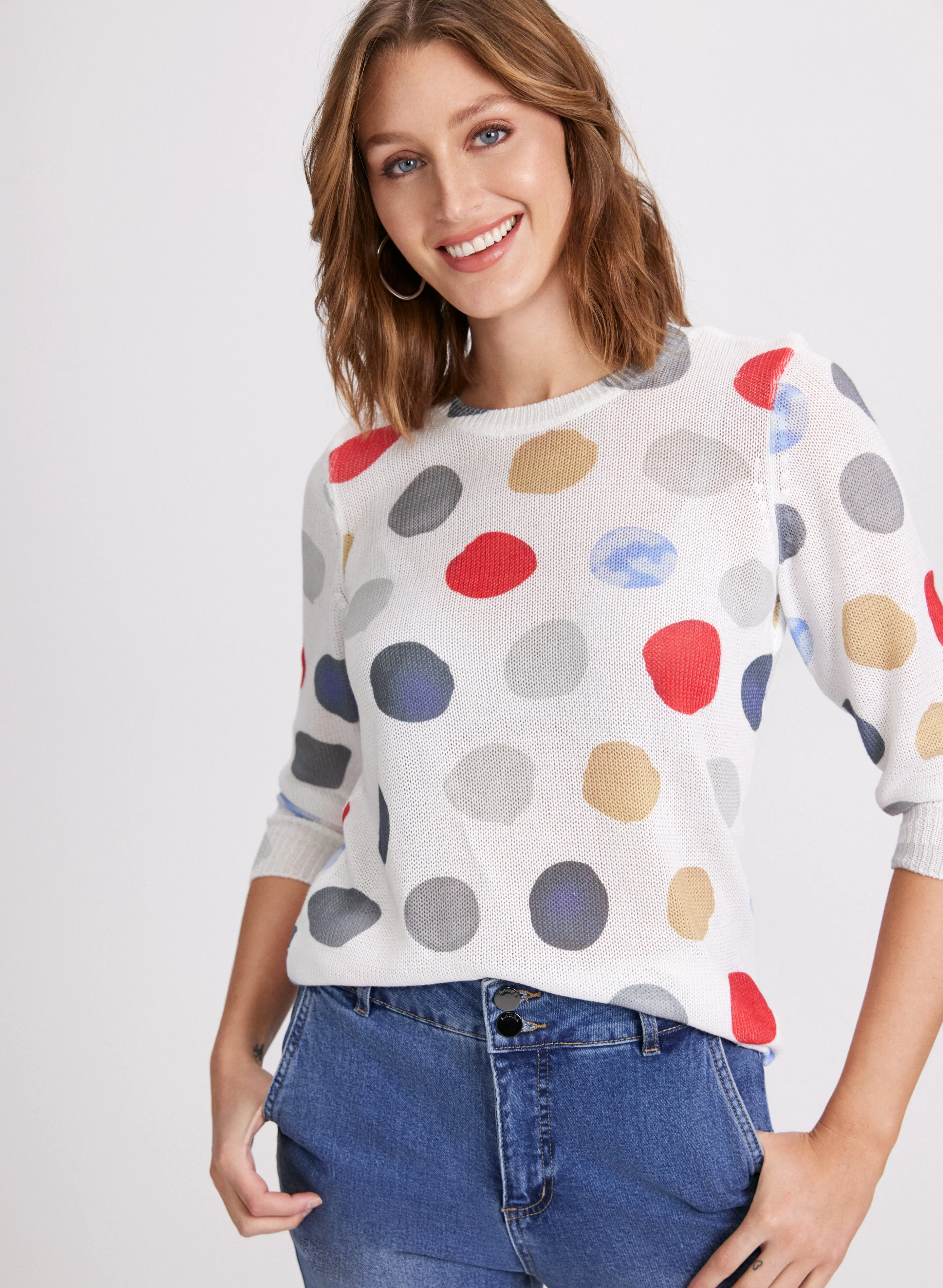 Dot Print Sweater sold by Laura
