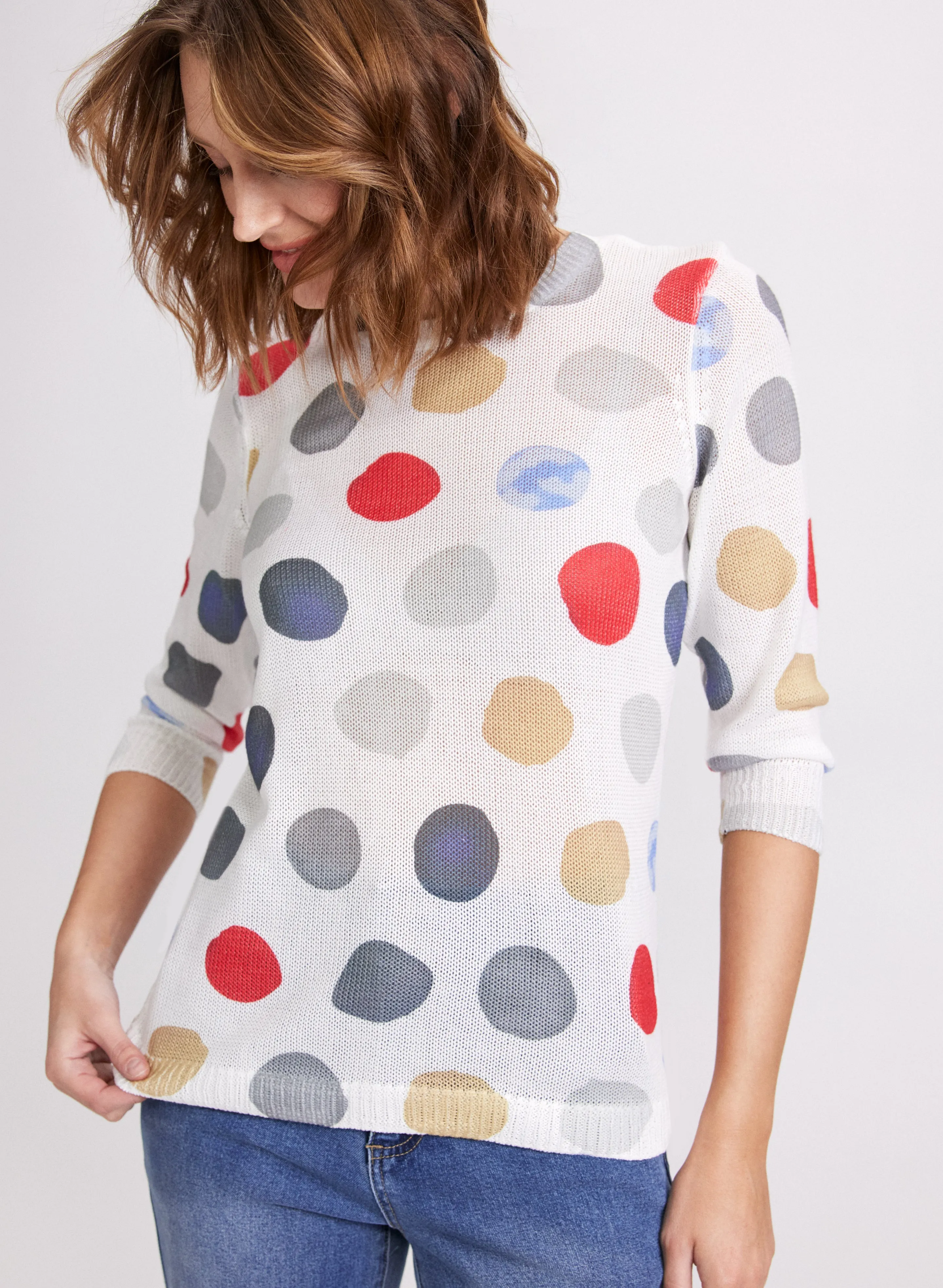 Dot Print Sweater sold by Laura product image thumbnail 5