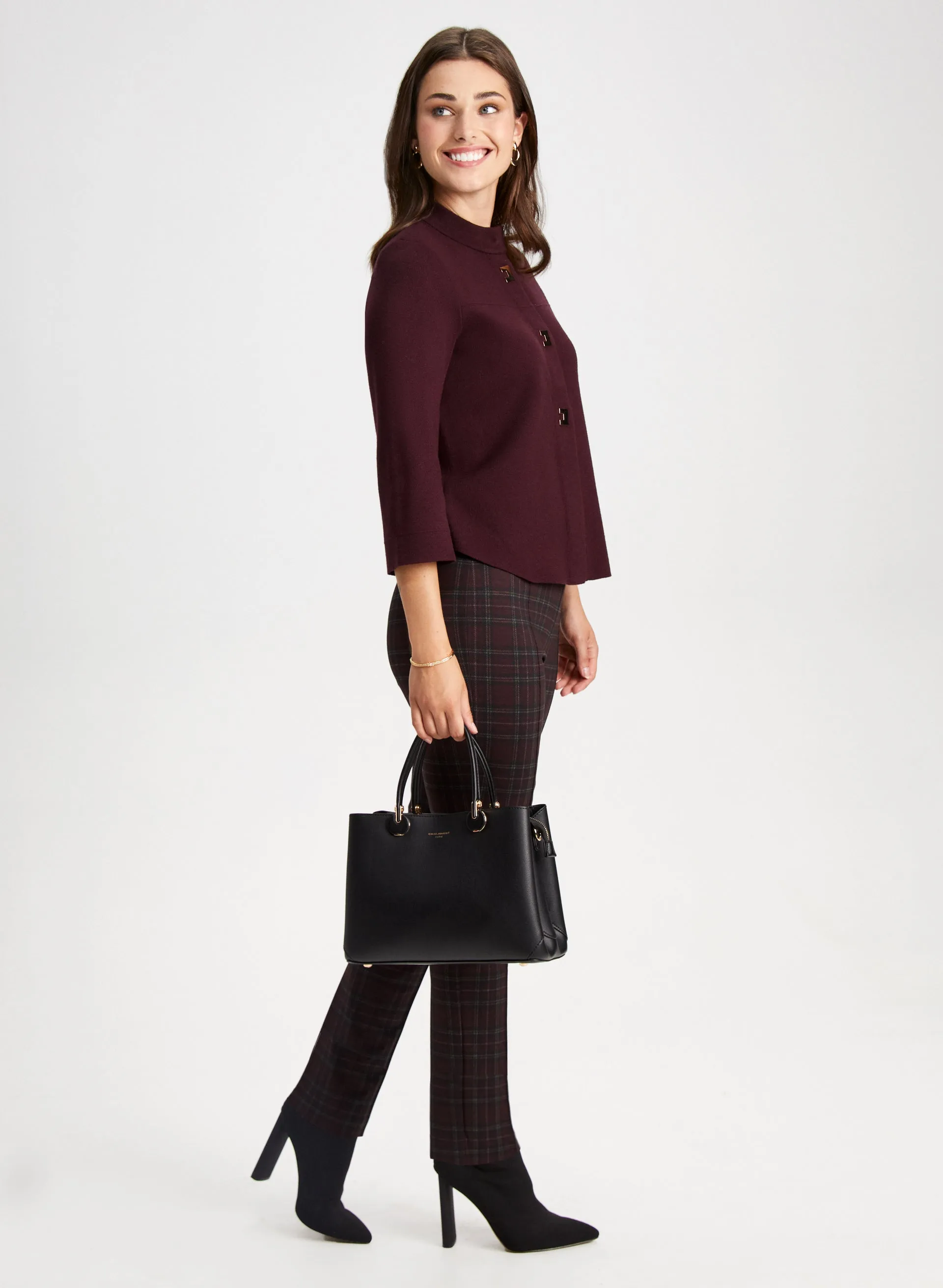 Pull-On Plaid Motif Pants sold by Laura product image thumbnail 5