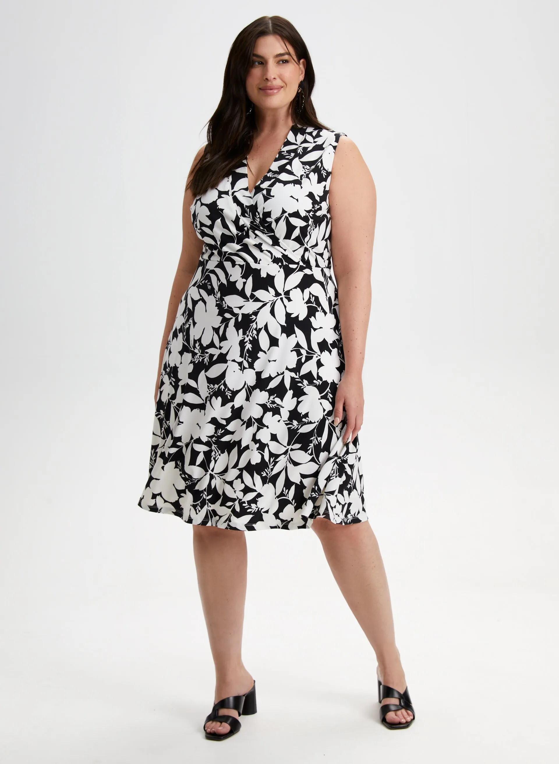 Floral Print V-Neck Dress sold by Laura