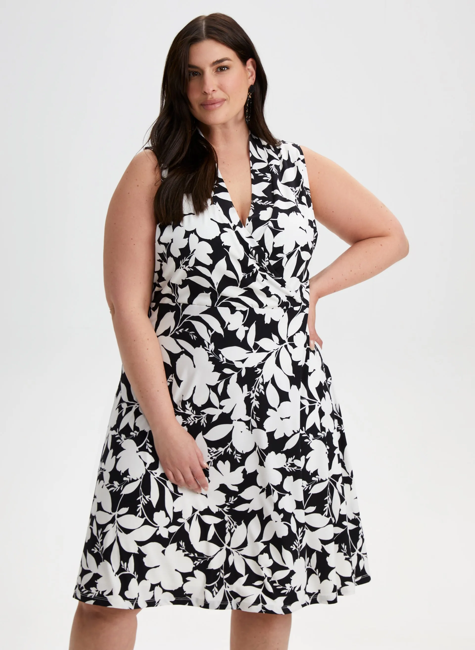 Floral Print V-Neck Dress sold by Laura product image thumbnail 5