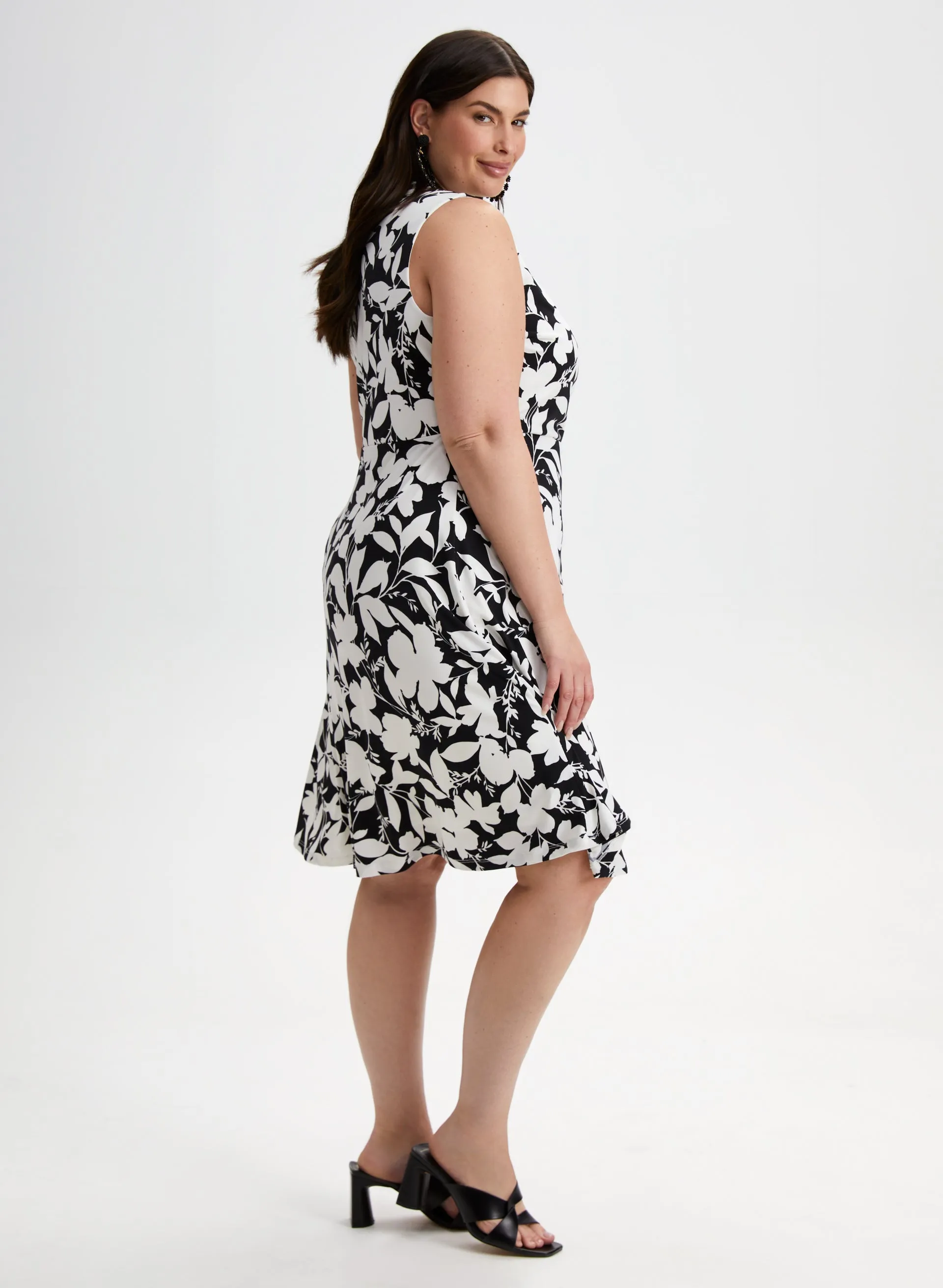 Floral Print V-Neck Dress sold by Laura product image thumbnail 3