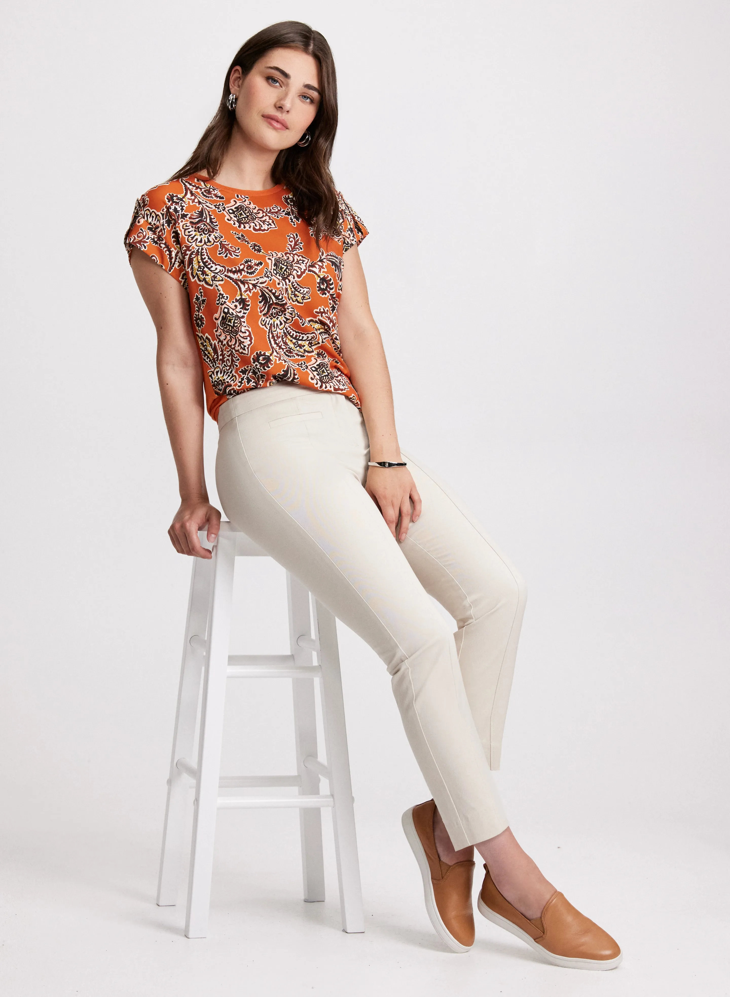 Cap Sleeve Top & Ankle-Length Pants sold by Laura
