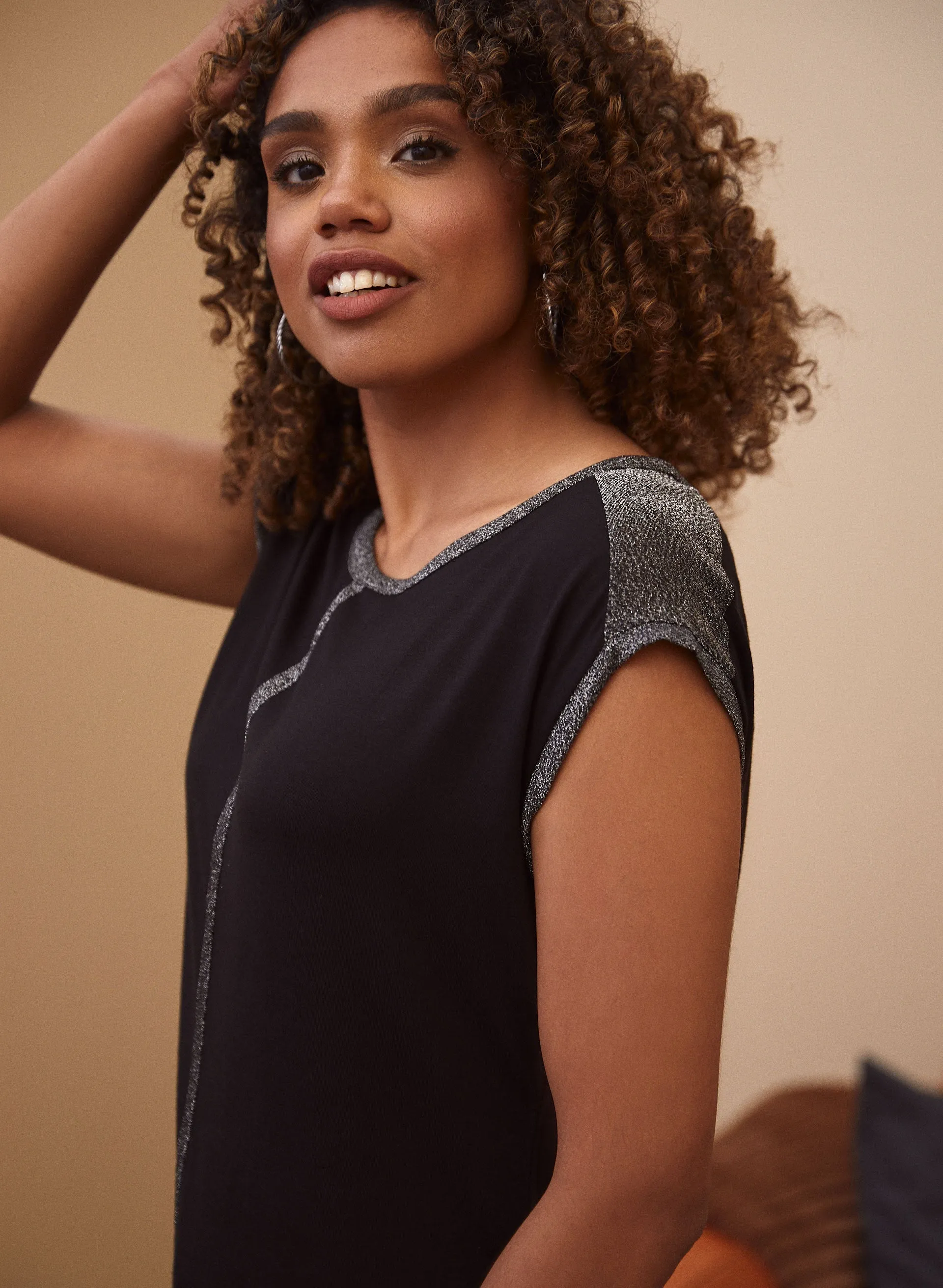 Metallic Trim Tee sold by Laura product image thumbnail 2