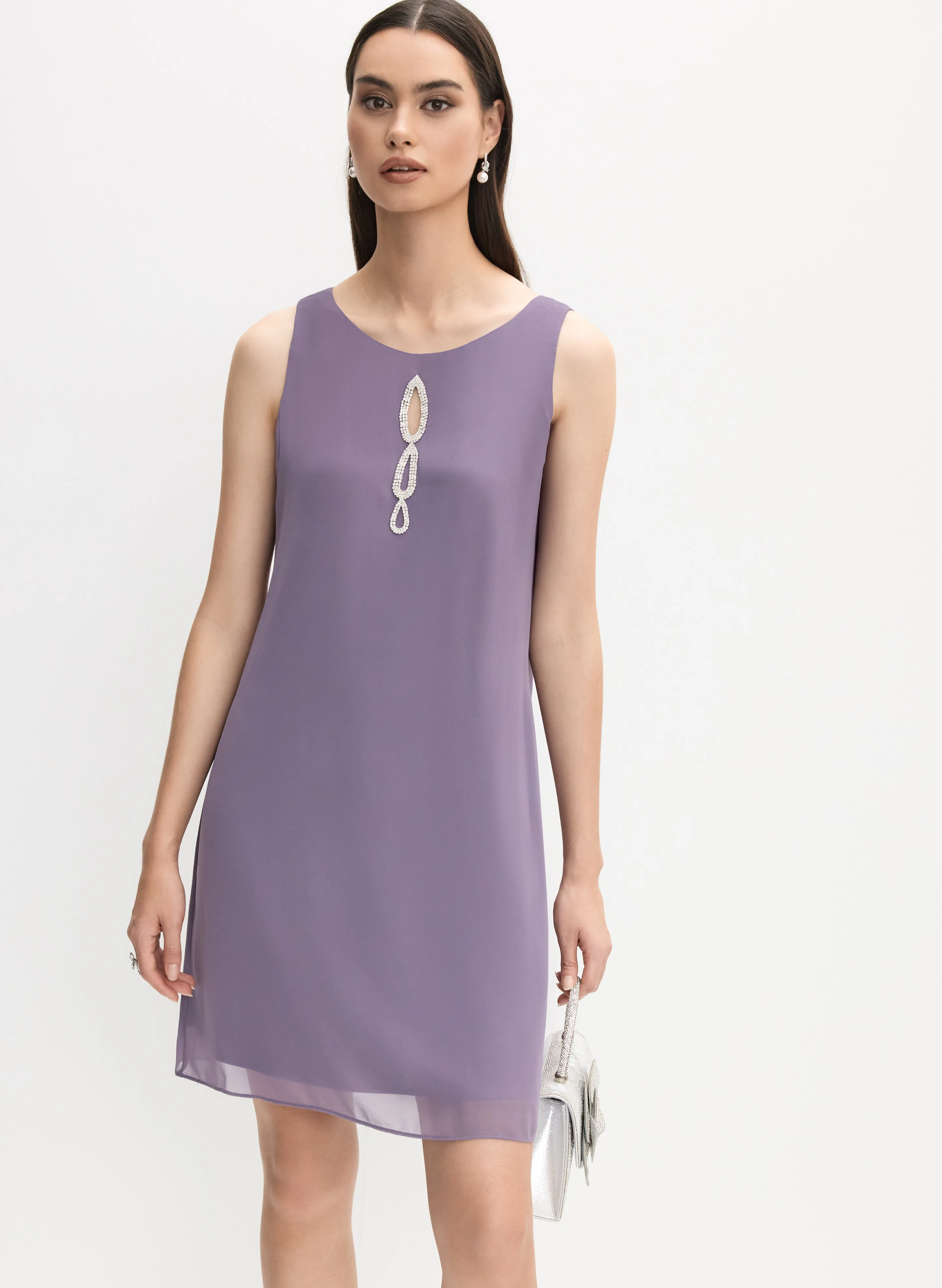 Crystal Embellished Dress & Capelet Jacket Set sold by Laura product image thumbnail 4