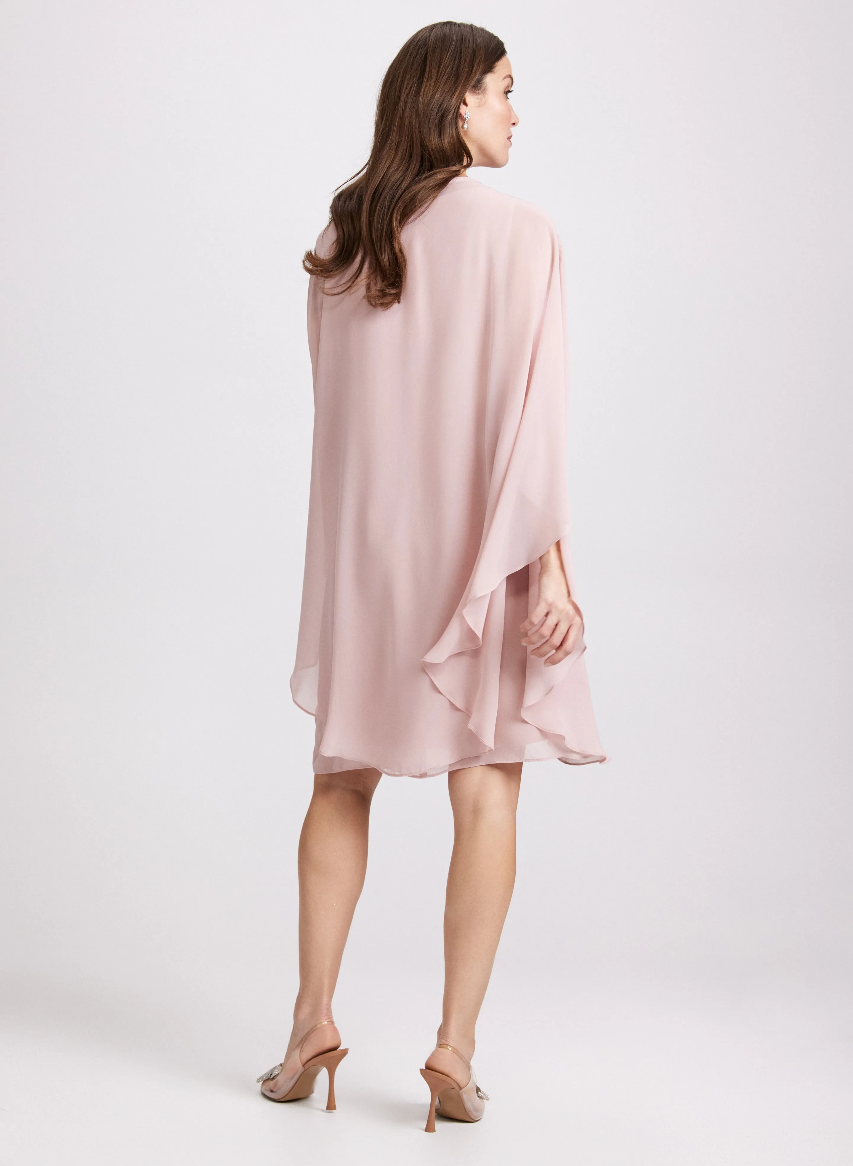 Chiffon Cape & Midi Dress sold by Laura product image thumbnail 3
