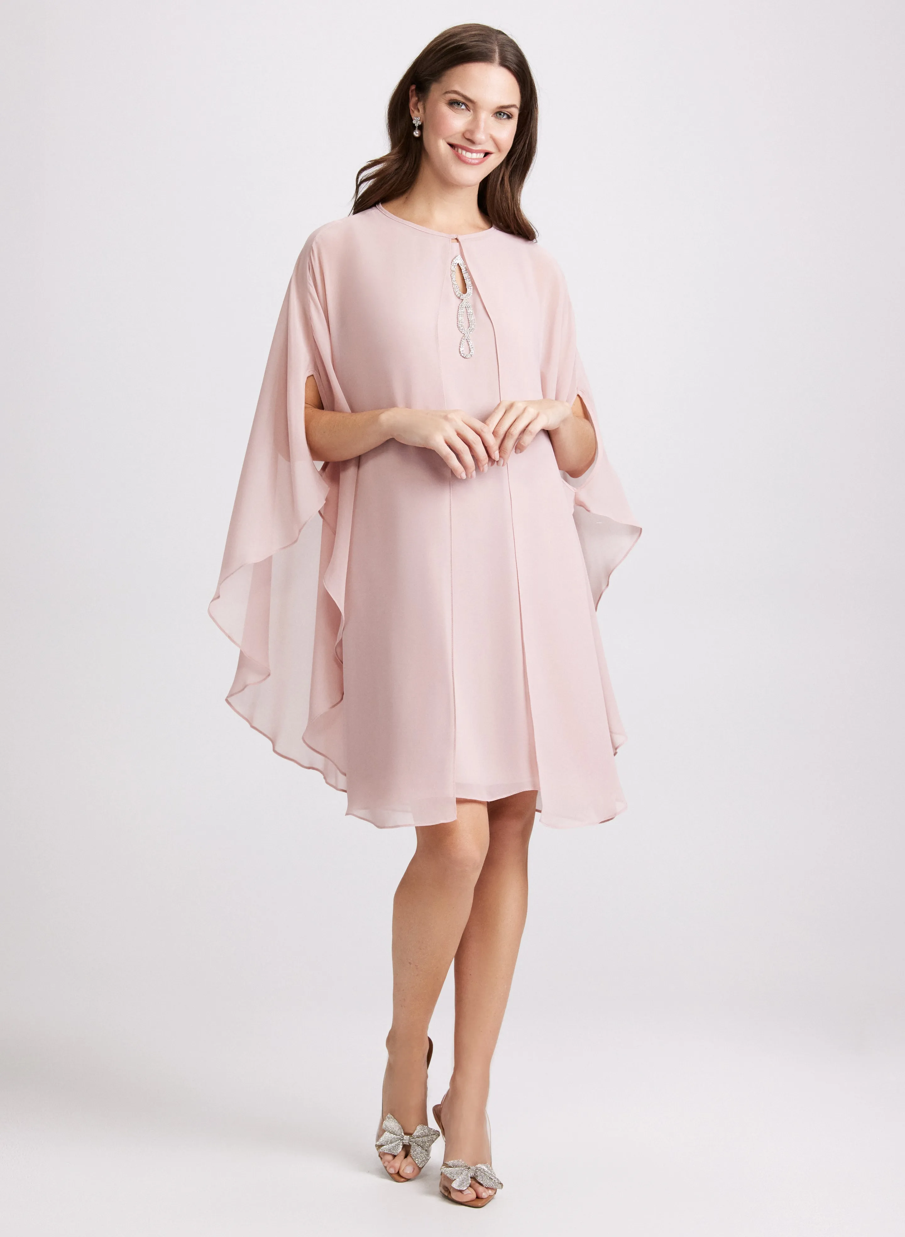 Chiffon Cape & Midi Dress sold by Laura