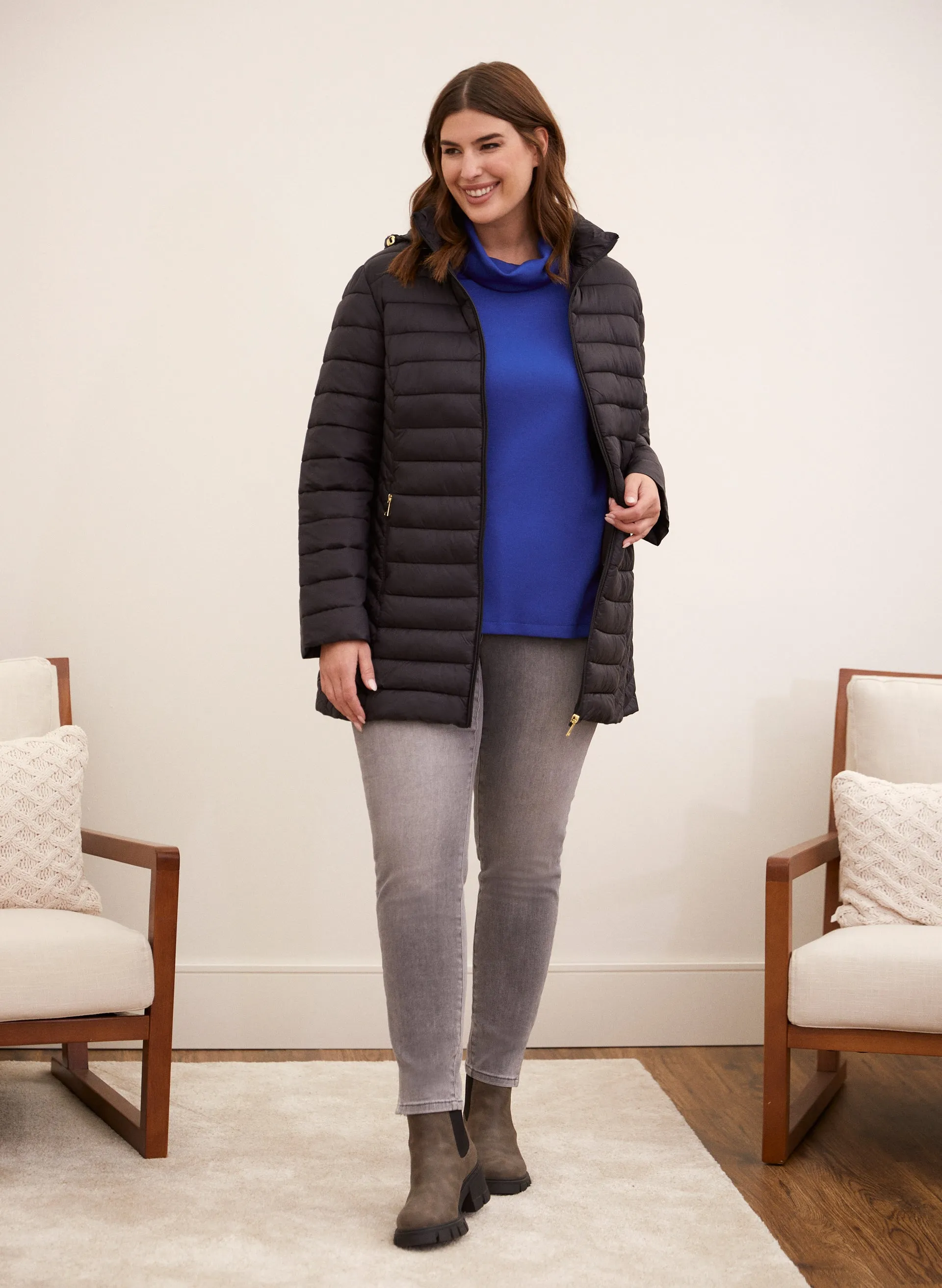 Packable Vegan Down Quilted Coat sold by Laura product image thumbnail 3