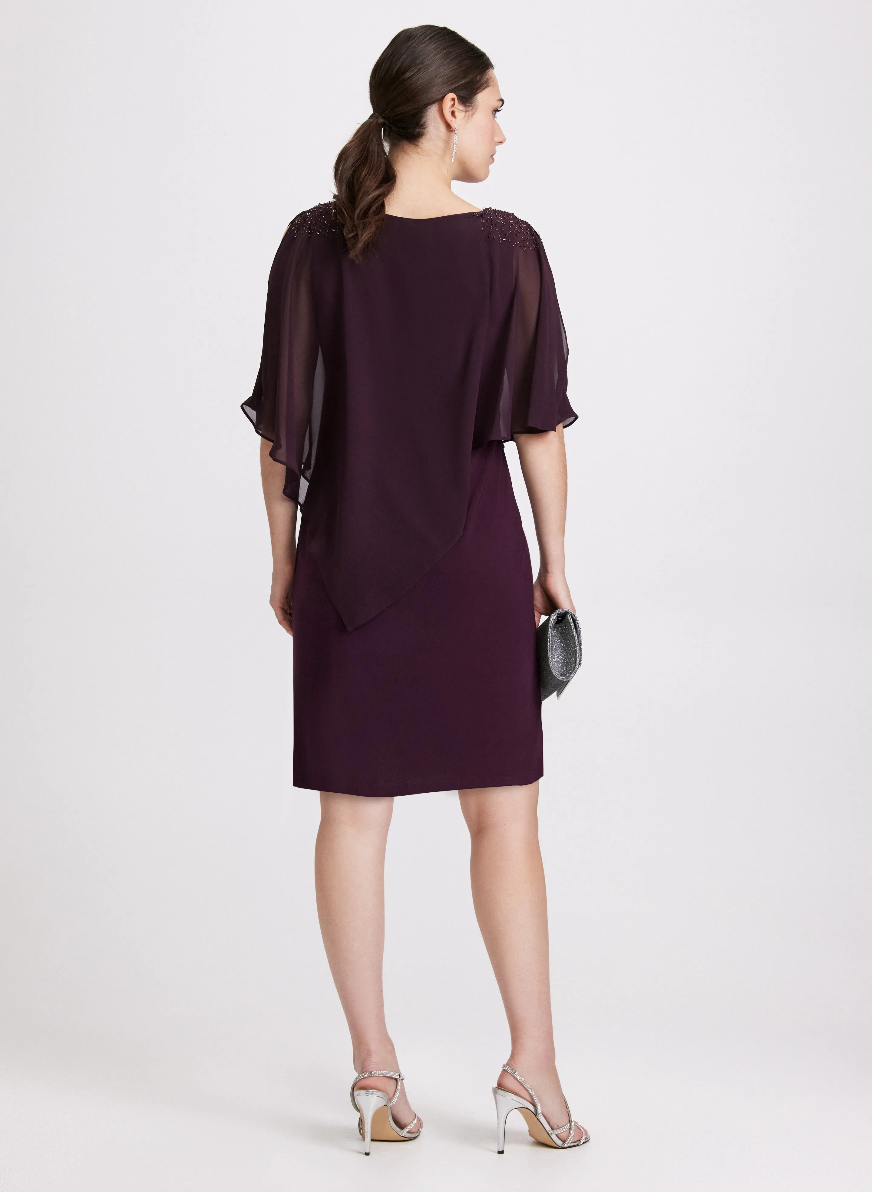 Beaded Cape Overlay Dress sold by Laura product image thumbnail 2