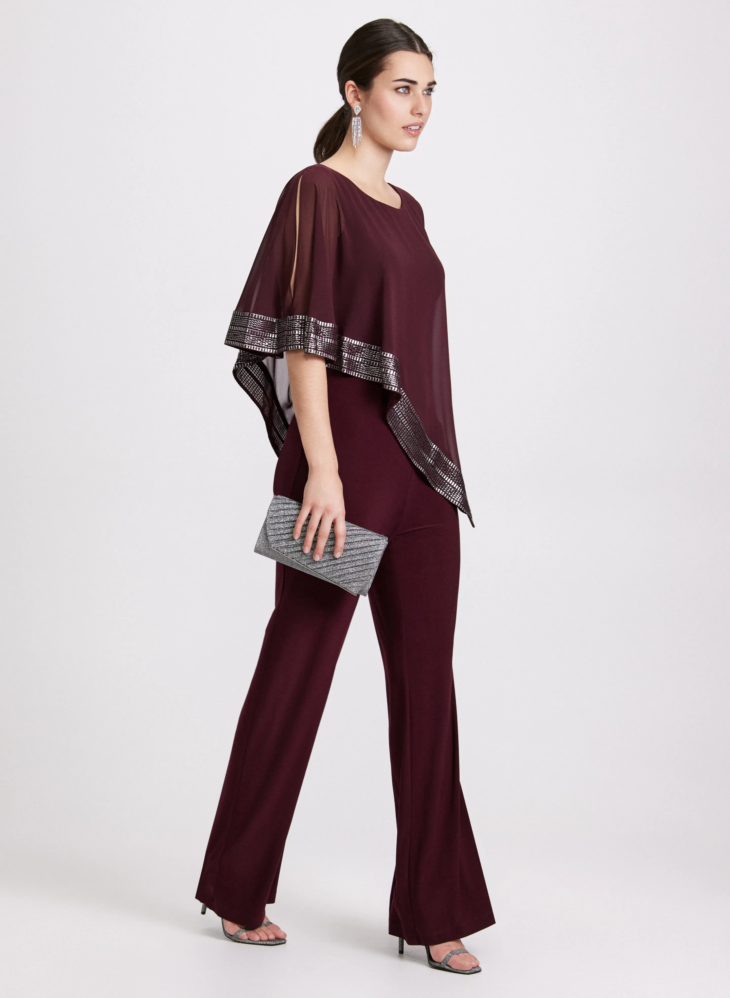 Asymmetric Cape Overlay Jumpsuit sold by Laura product image thumbnail 3