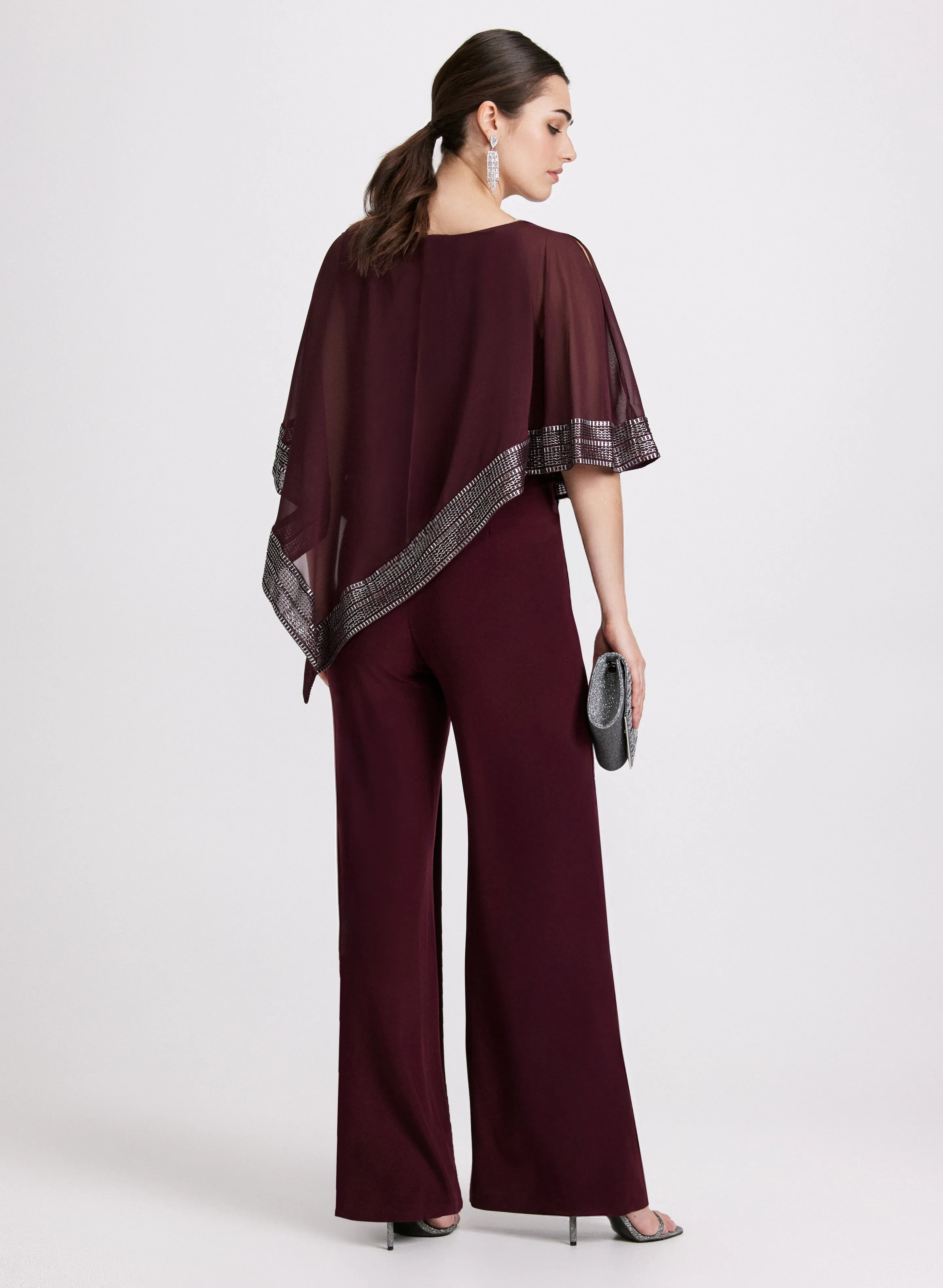 Asymmetric Cape Overlay Jumpsuit sold by Laura product image thumbnail 2