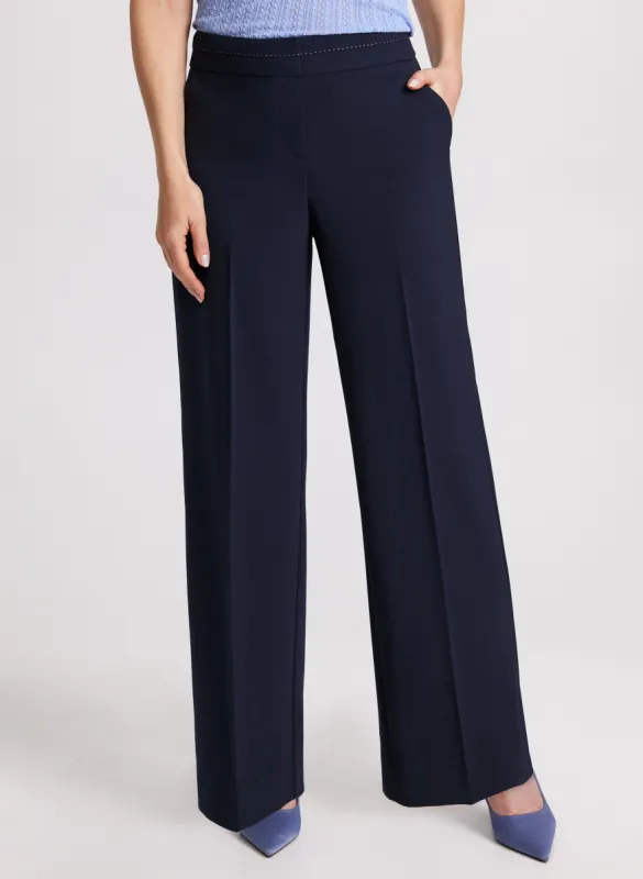 Olivia Wide Leg Contrasting Trim Pants – Regular sold by Laura
