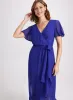 Flare Sleeve Wrap-Over Dress sold by Laura