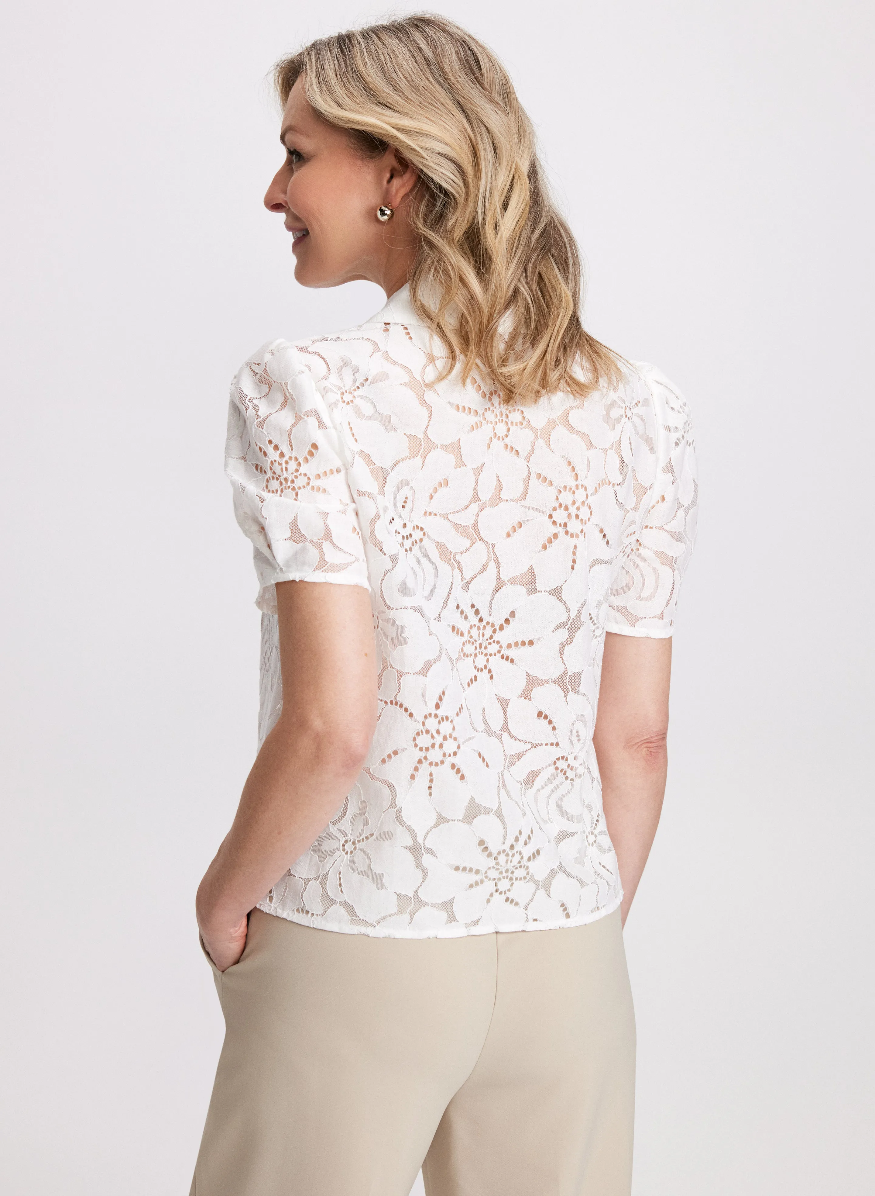 Puff Sleeve Lace Blouse sold by Laura product image thumbnail 4