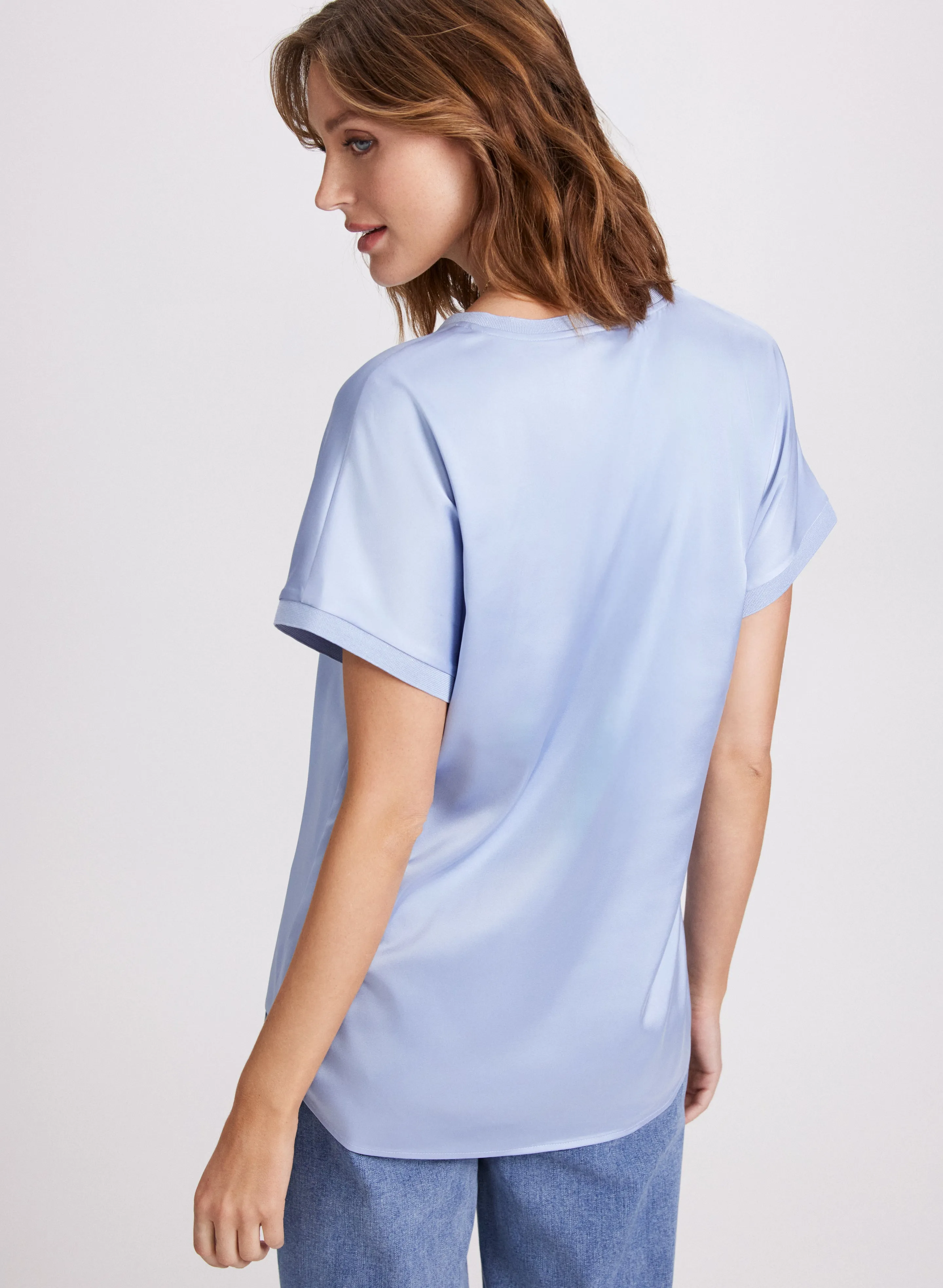 Satin V-Neck Blouse sold by Laura product image thumbnail 4