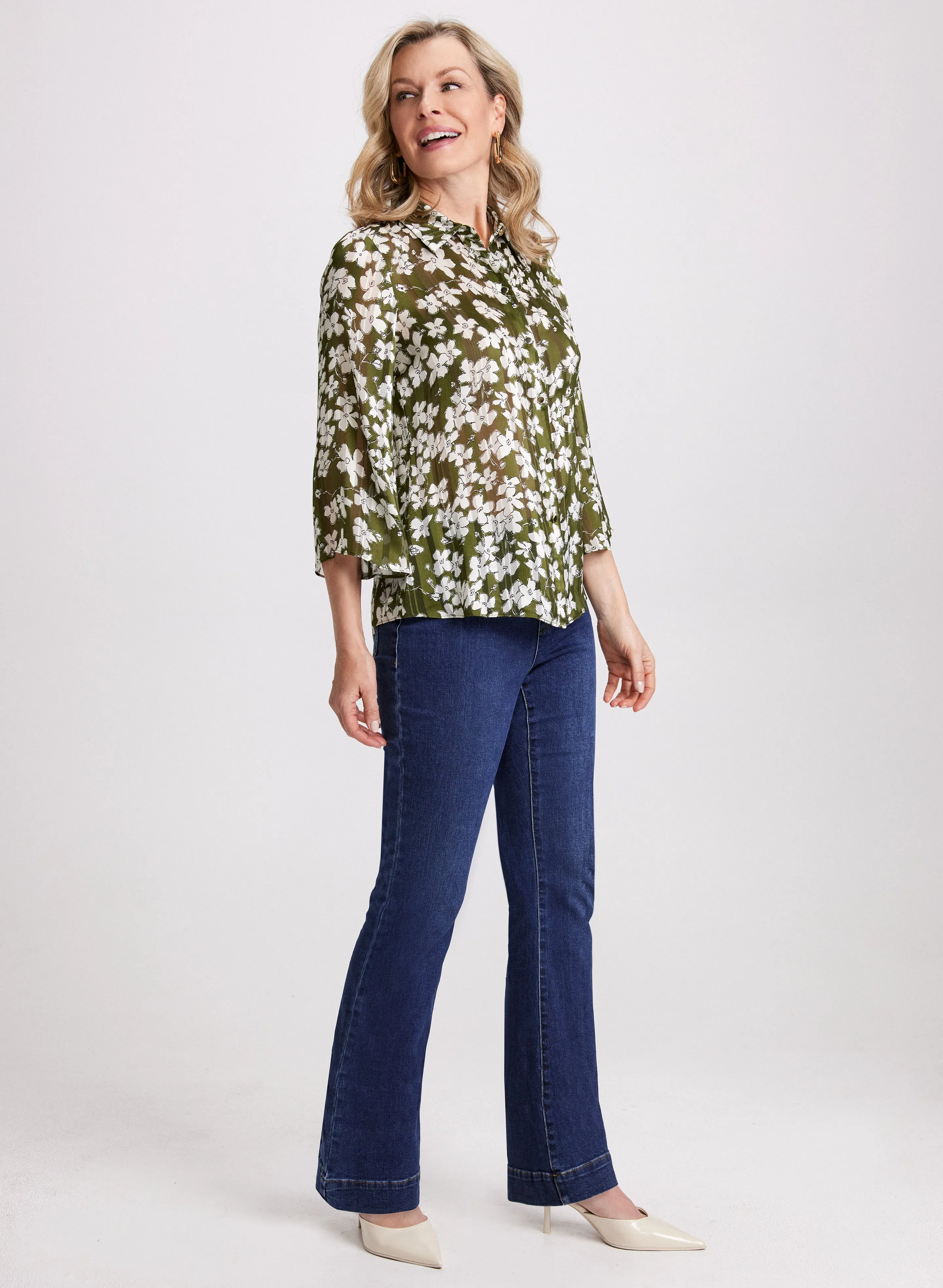 Button-Up Floral Blouse sold by Laura product image thumbnail 3